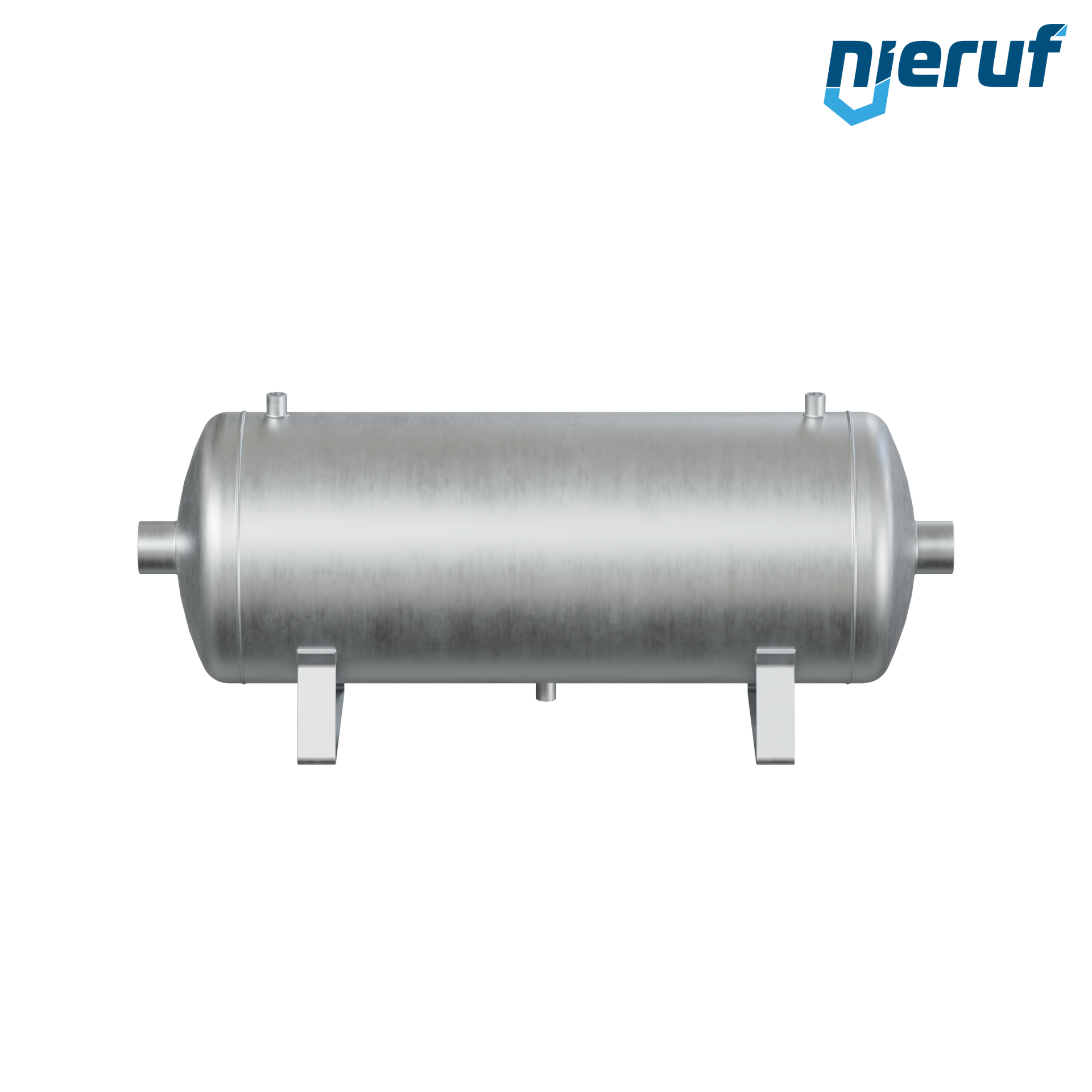 Pressure vessel horizontal BE01 90 liter, 0-16 bar, steel galvanized