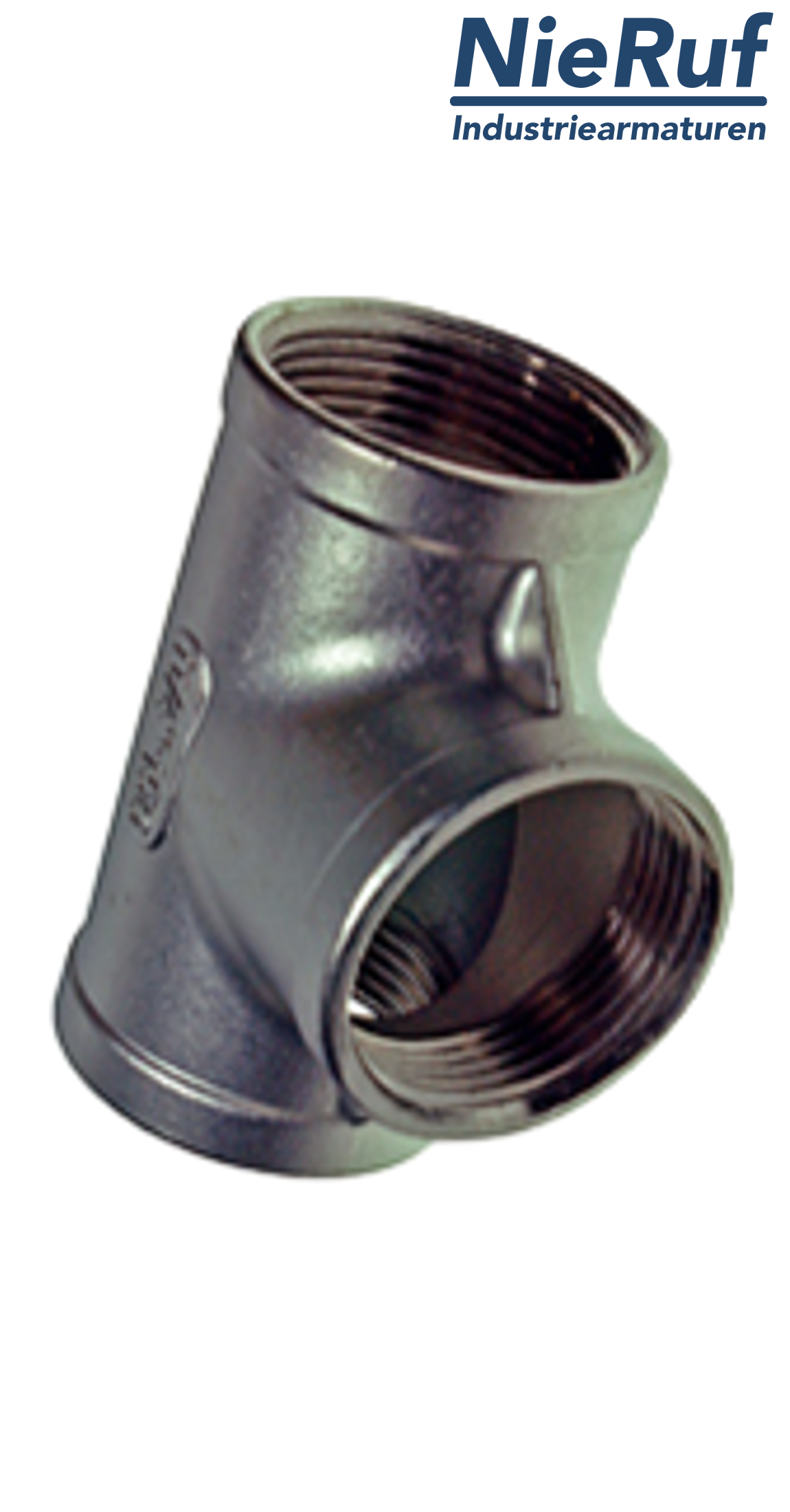 T-fitting 3/4" inch NPT stainless steel 316 90° angle FM