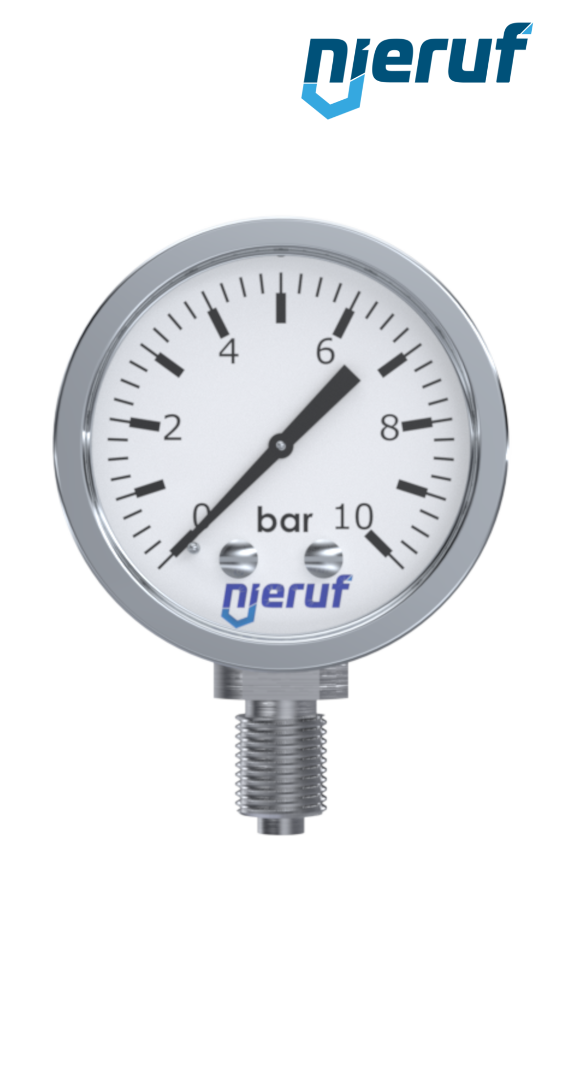 pressure gauge G 1/4" radial 50 mm stainless steel MM05 0 - 40,0 bar