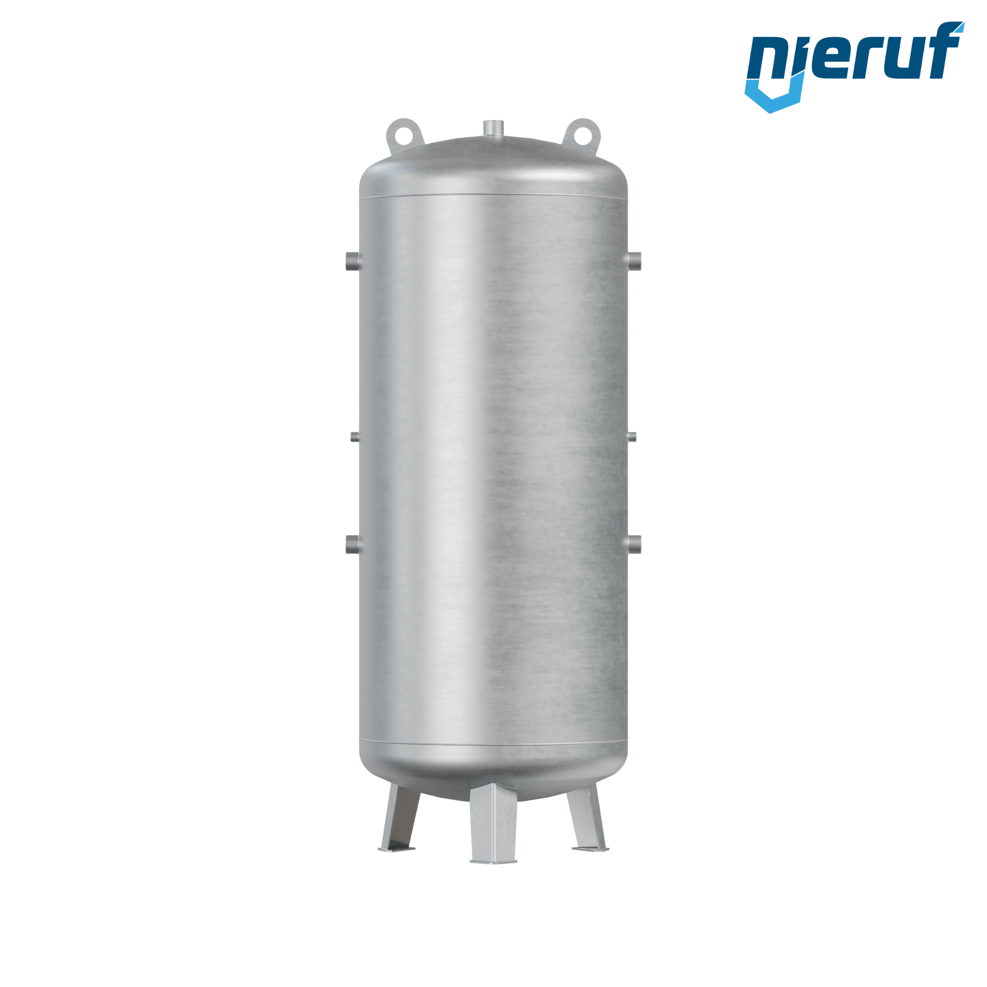 Pressure vessel vertical BE01 750 liter, 0-16 bar, steel galvanized