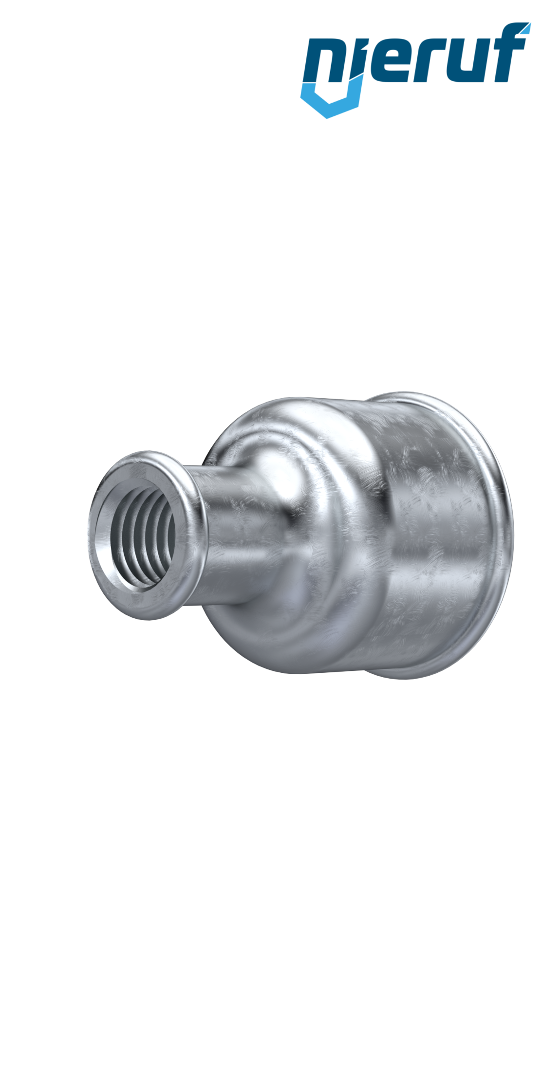 Malleable cast iron fitting reducing socket no. 240, 1/2" x 3/8" inch galvanized