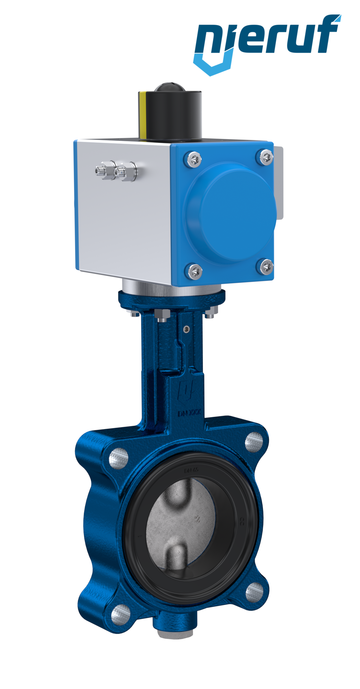 Butterfly valve DN 32 AK02 FPM pneumatic actuator double acting