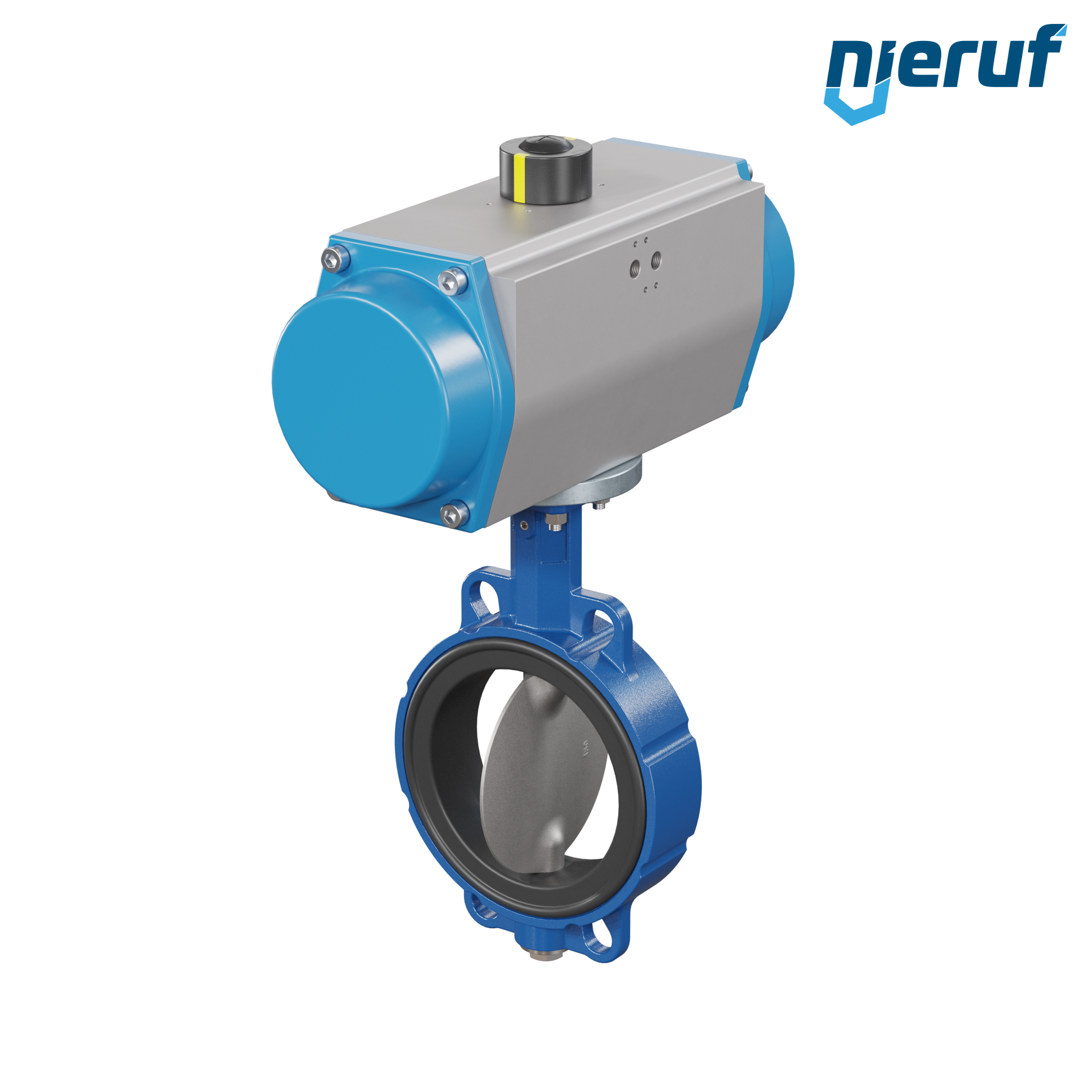 Butterfly valve DN 150 AK01 EPDM DVGW drinking water, WRAS, ACS, W270 pneumatic actuator single acting normally open