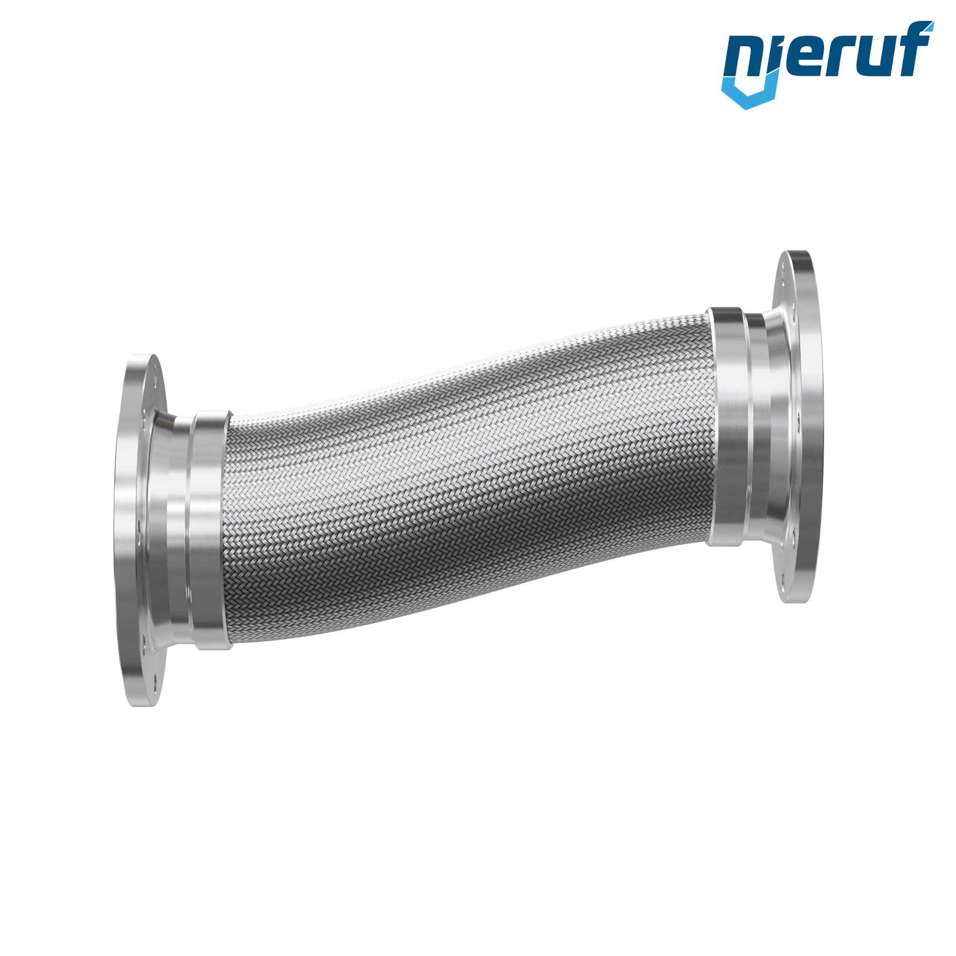 Stainless steel hoses ES01 DN200 - 8" inch with double braid and fixed flange length 500 mm