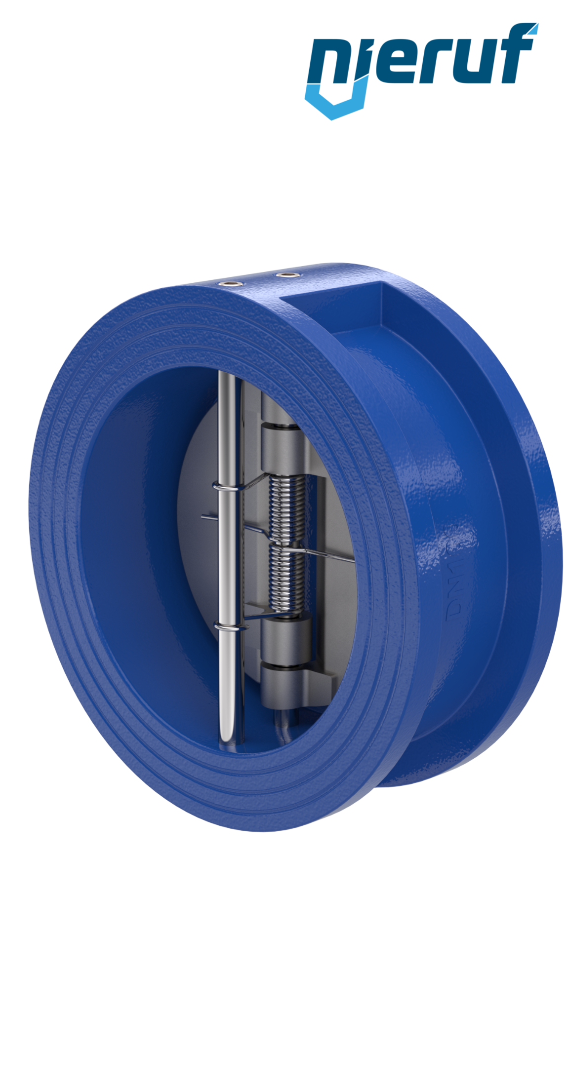 dual plate check valve DN100 DR02 GGG40 epoxyd plated blue 180µm EPDM