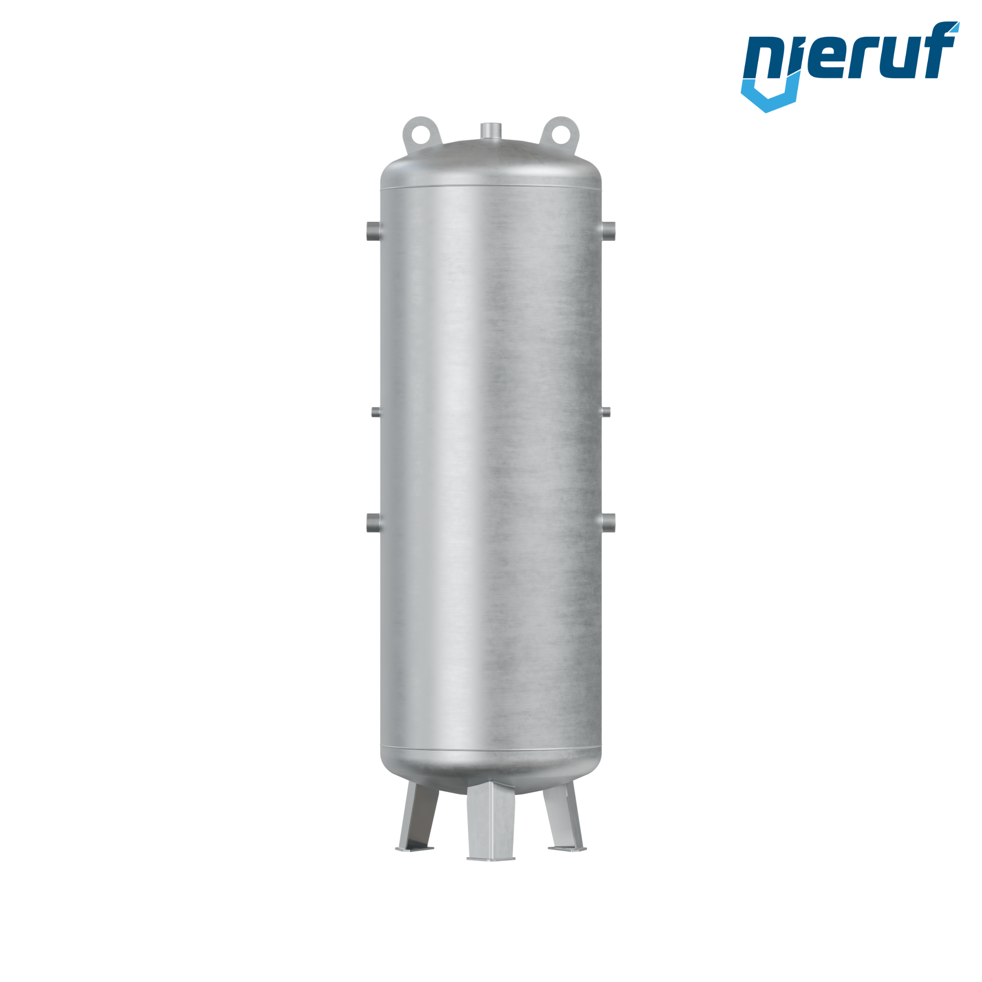 Pressure vessel vertical BE01 500 liter, 0-16 bar, steel primed