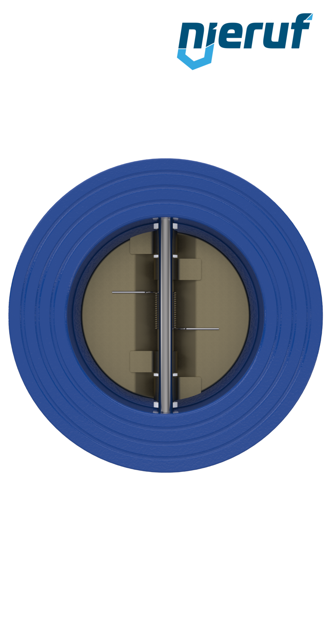 dual plate check valve DN65 DR04 GGG40 epoxyd plated blue 180µm NBR