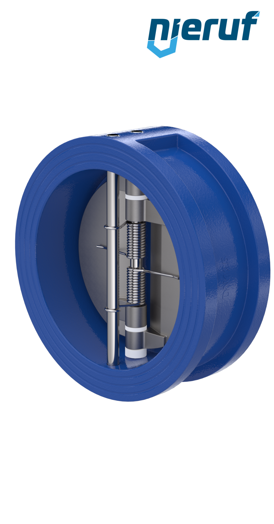 dual plate check valve DN125 DR02 GGG40 epoxyd plated blue 180µm EPDM