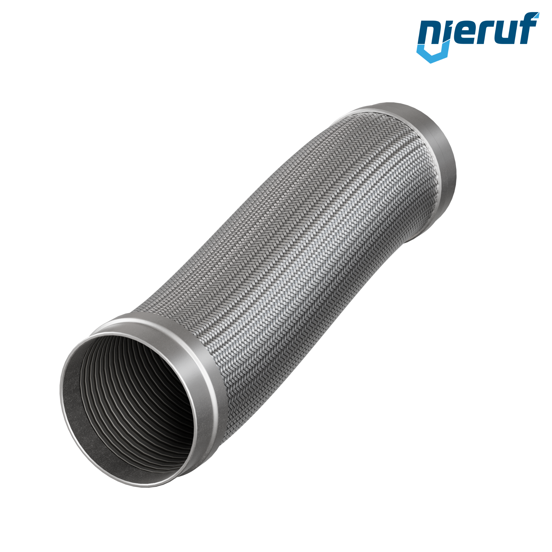 Stainless steel hoses ES01 DN150 - 168.3 mm with double braid and welding ends length 1000 mm