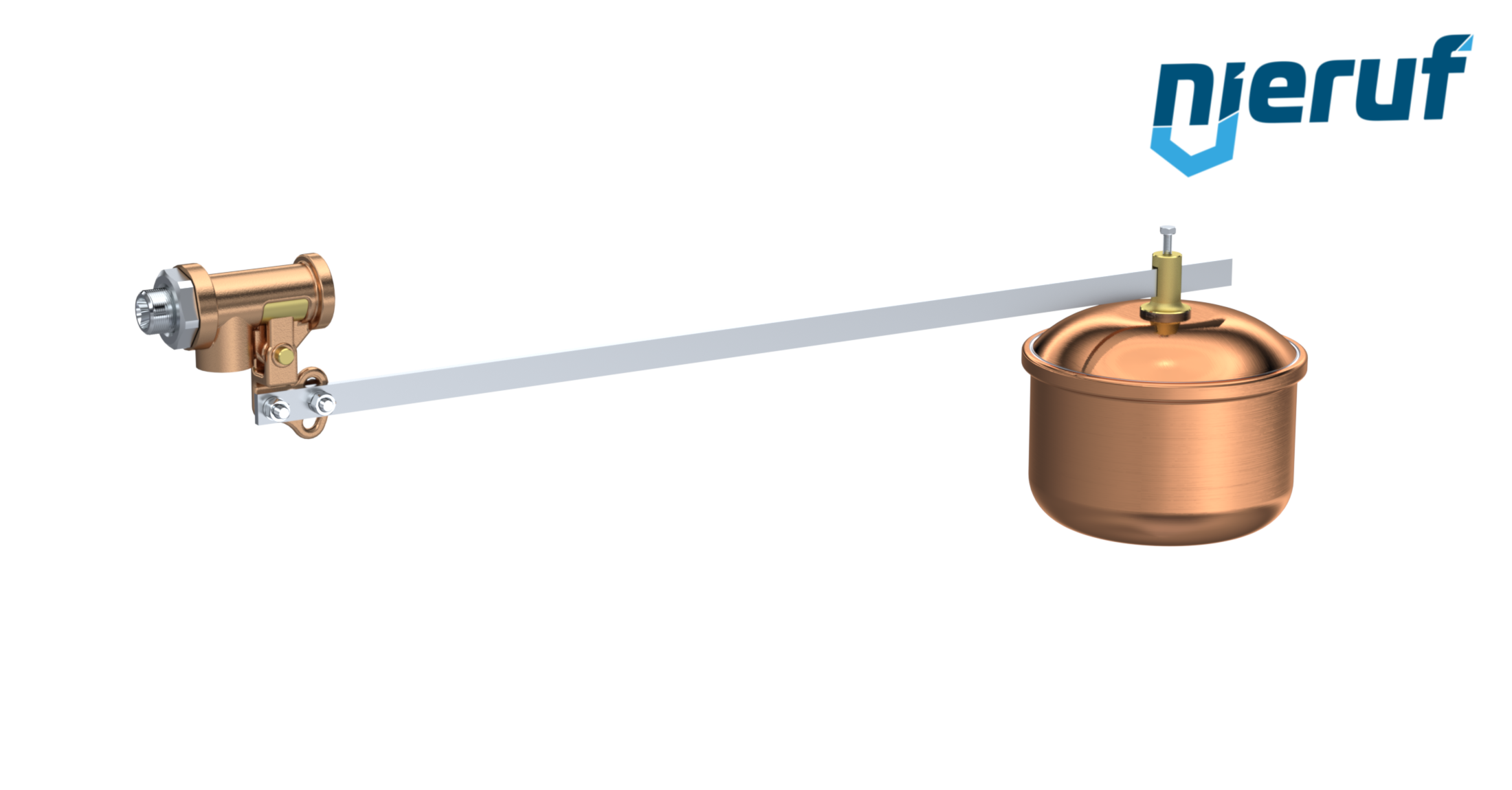 Float valve 1/2" inch gunmetal EPDM SW03 floats: in copper