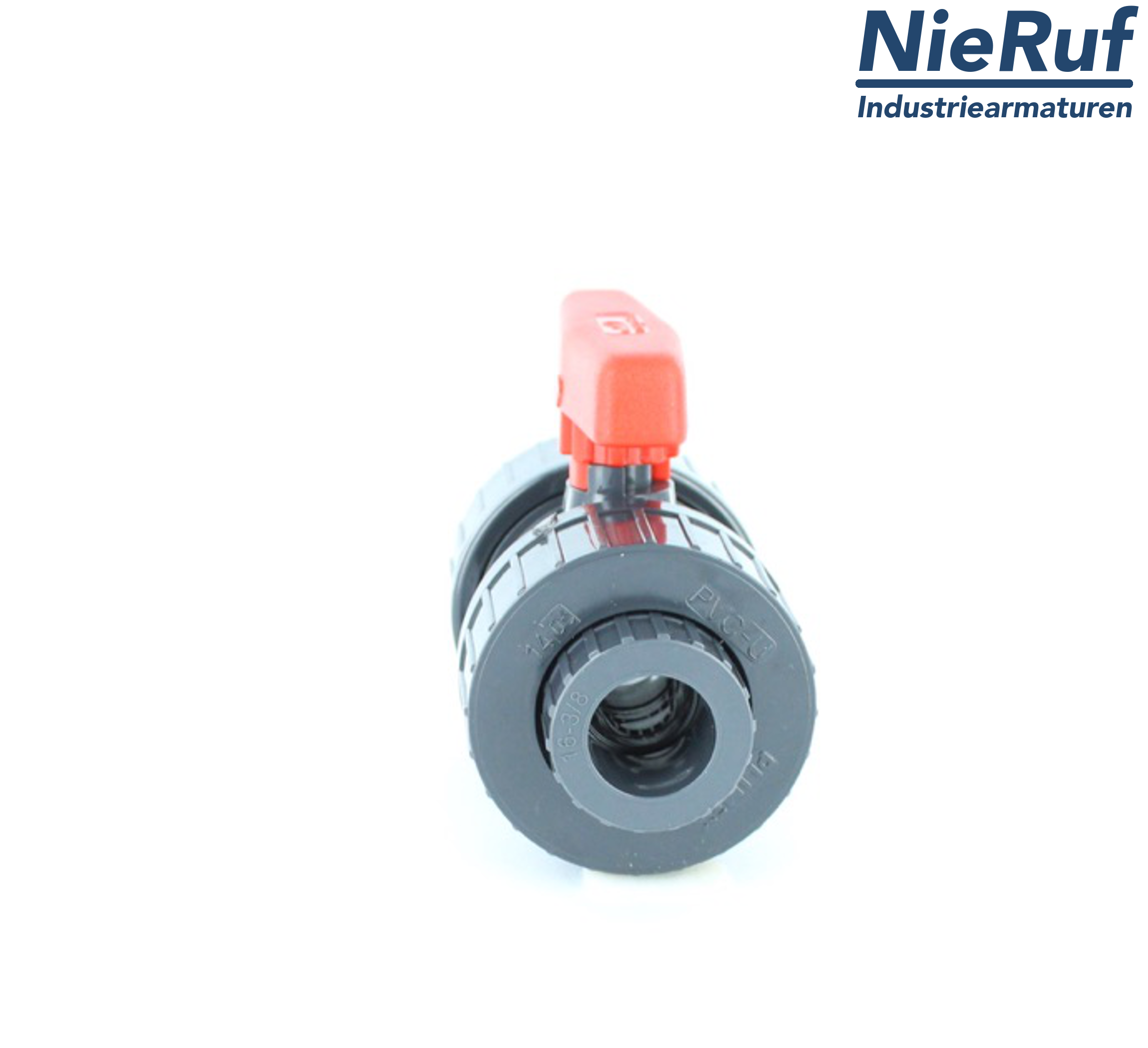 PVC-ball valve d 40 KK01 PTFE/Viton