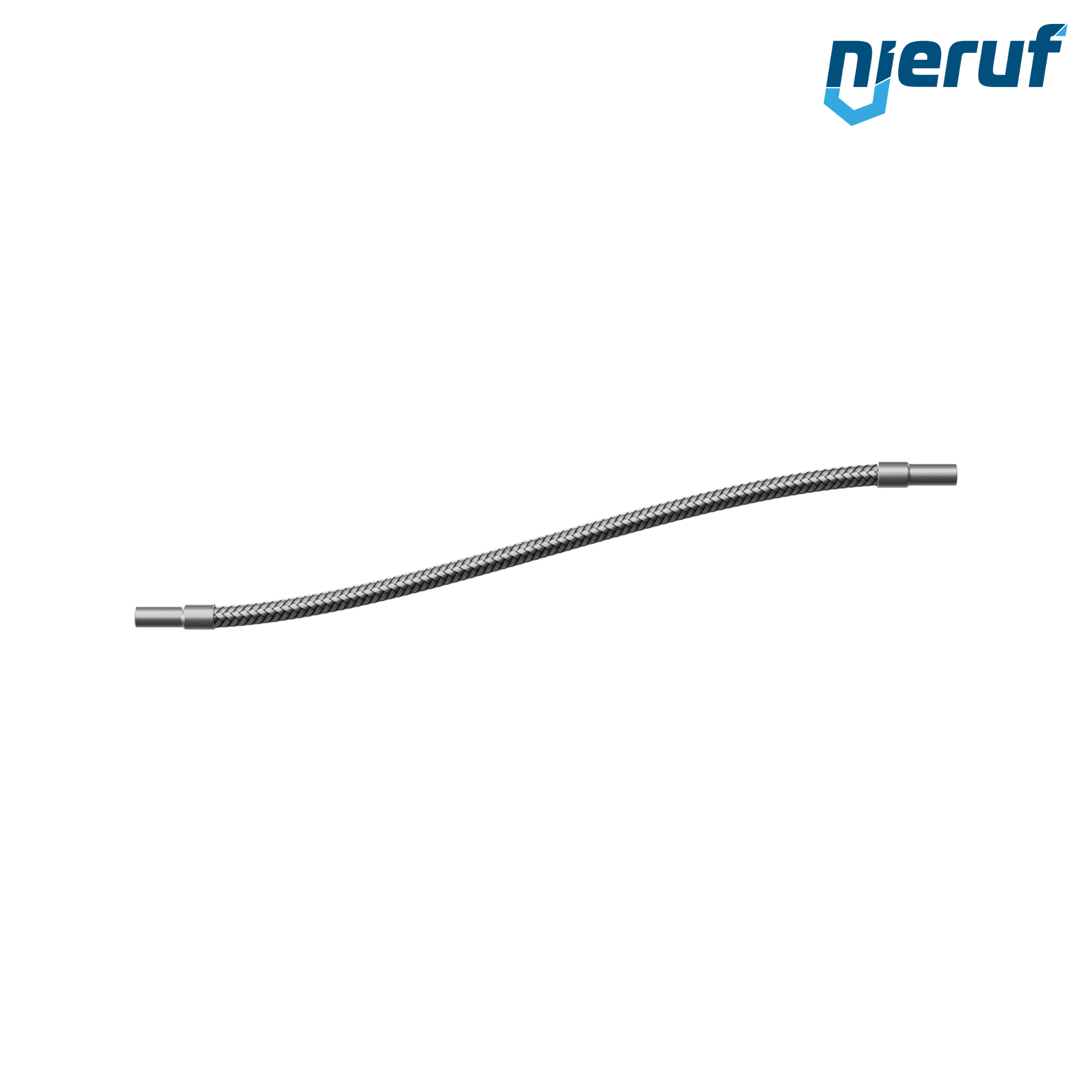 Stainless steel hoses ES01 DN6 - 15.0 mm with double braid and welding ends length 1000 mm