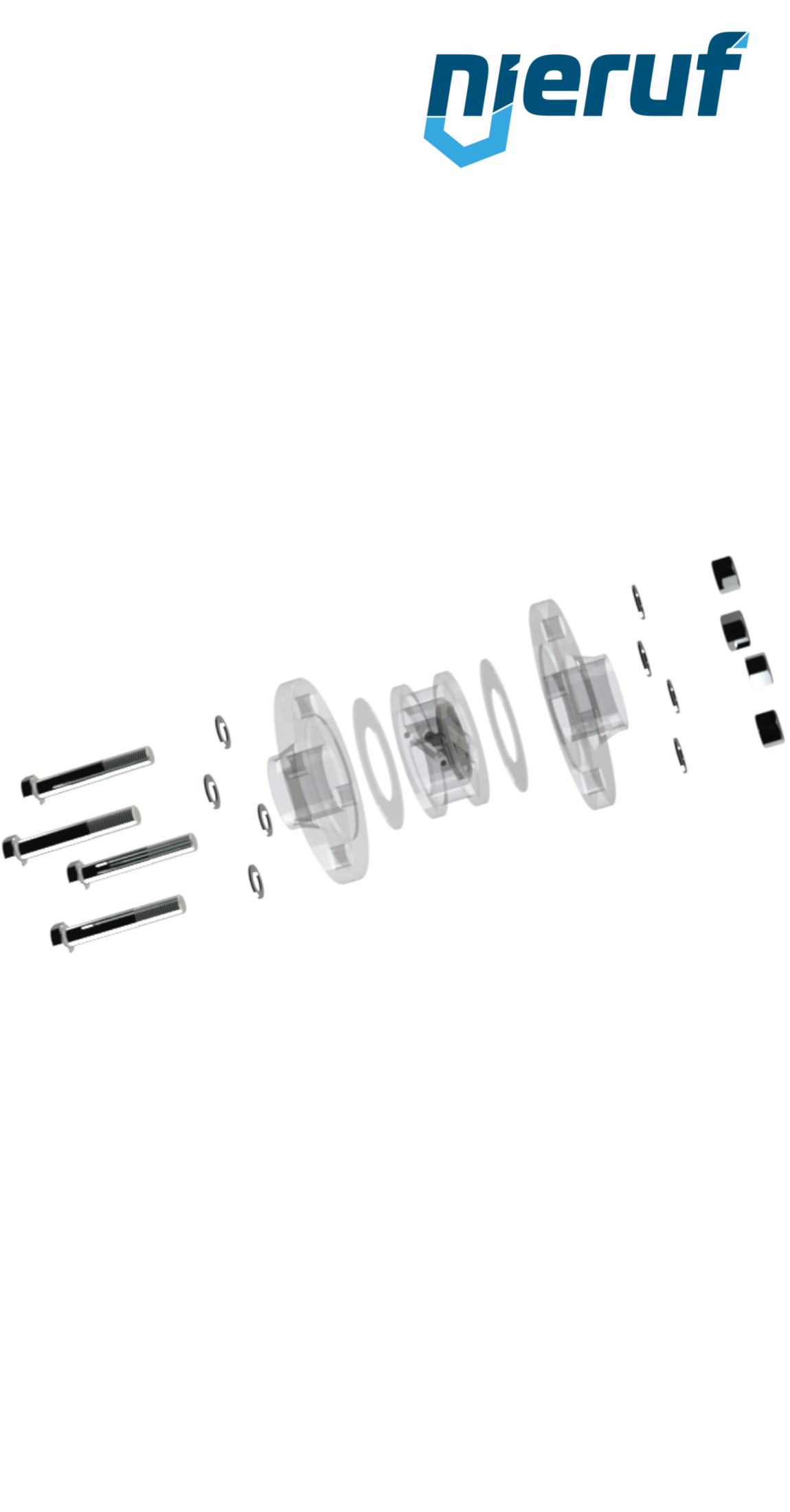 joint set dual plate check valve/flange DN200 - 8" Inch for flange PN10 stainless steel