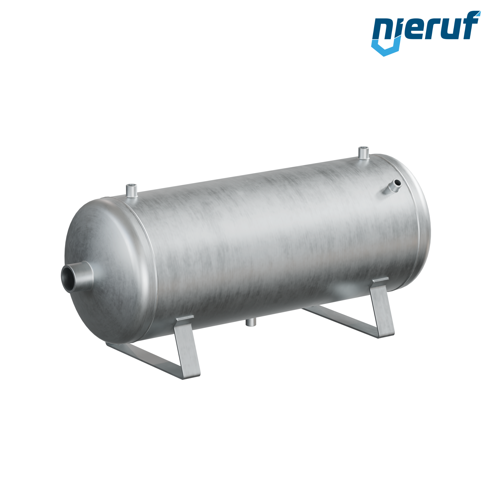 Pressure vessel horizontal BE01 90 liter, 0-16 bar, steel galvanized