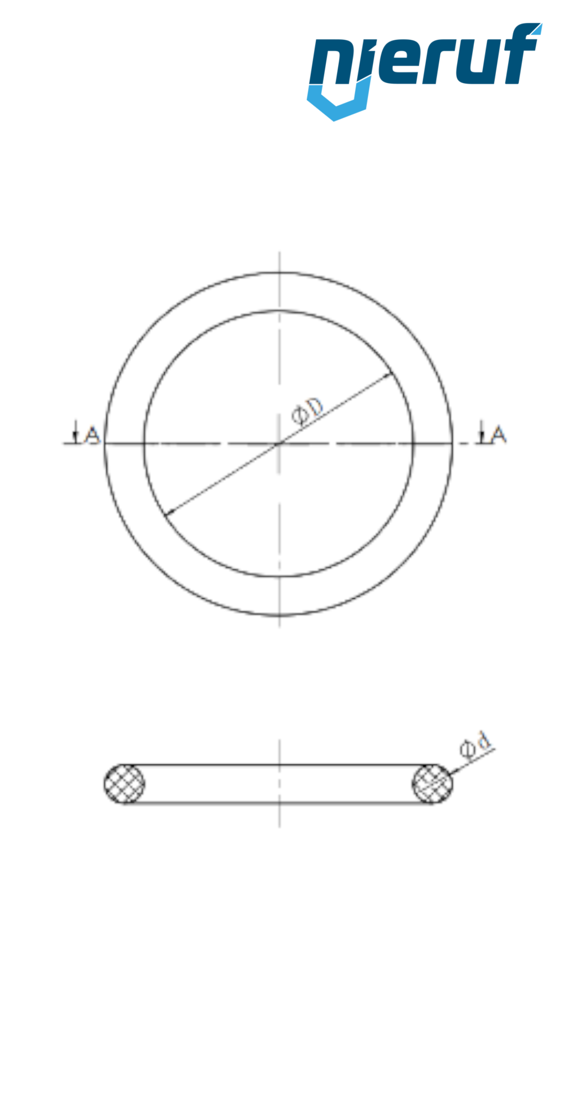 Pressfitting seal FPM/FKM DN25 - 28,0 mm