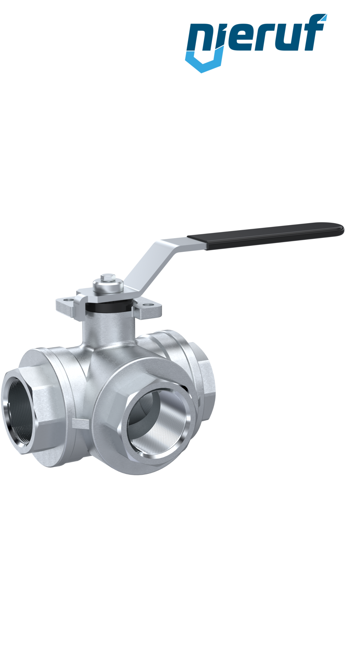 3  way brass ball valve DN50 - 2" inch GK08 full port design with T drilling