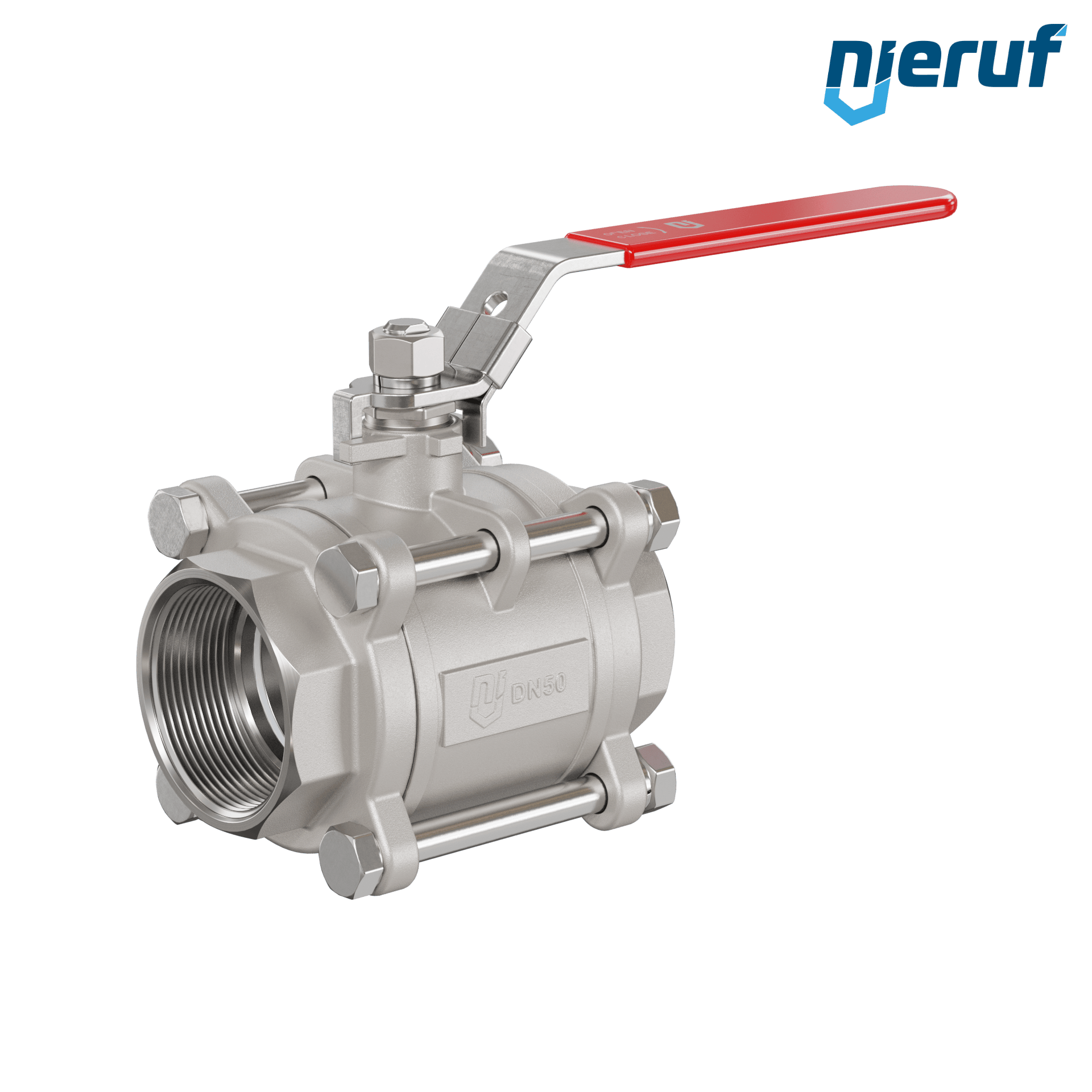 Valvola a sfera in acciaio inossidabile a 3 pezzi DN50 - 2" pollici filettatura interna NPT