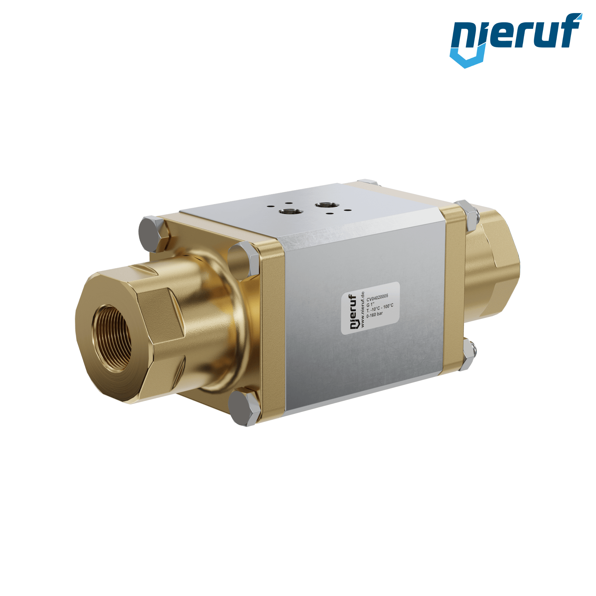 2/2-Way-Coaxial-valve CV04 1" inch fm - DN25 brass max. 160 bar NC