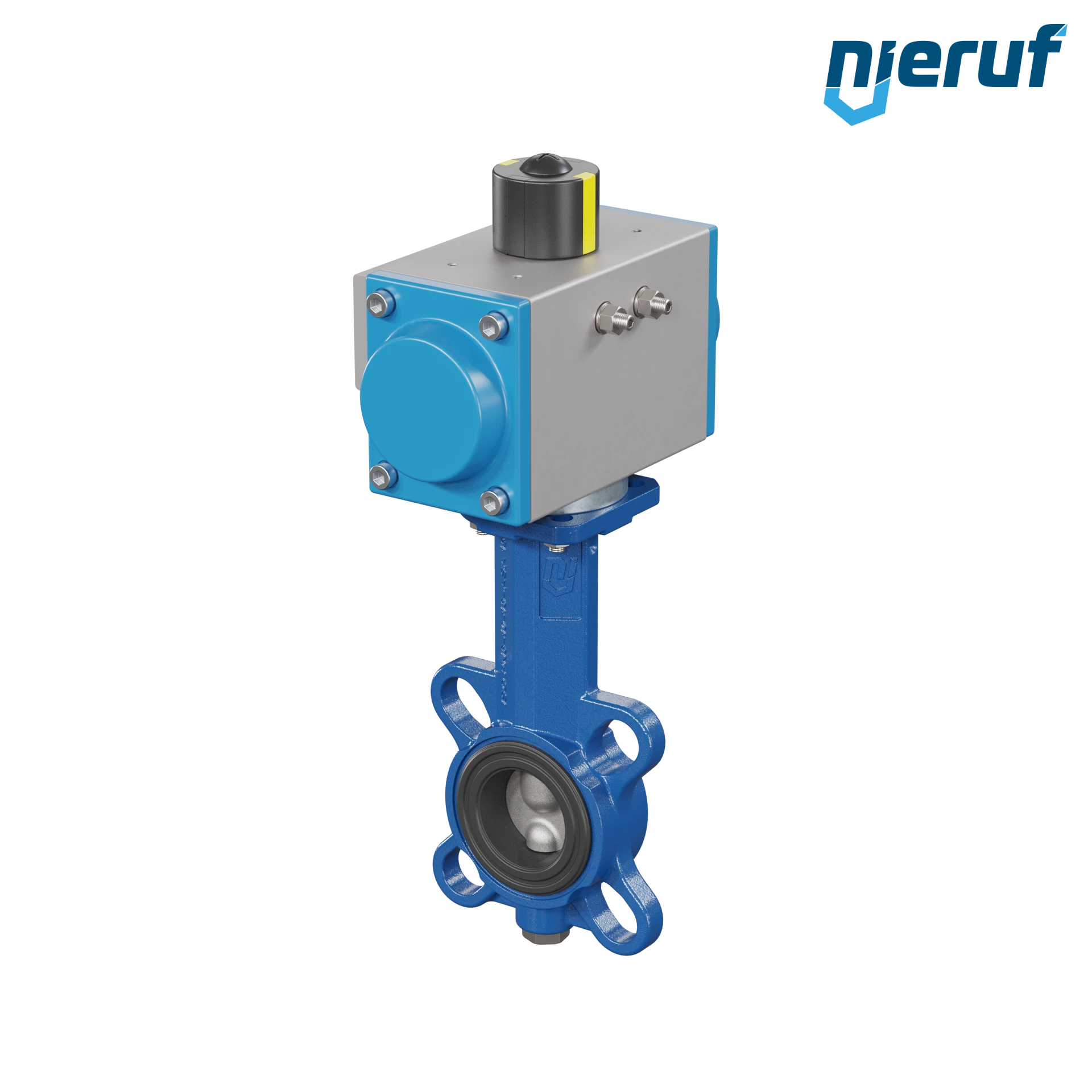 Butterfly valve DN 40 AK01 FPM pneumatic actuator single acting normally closed