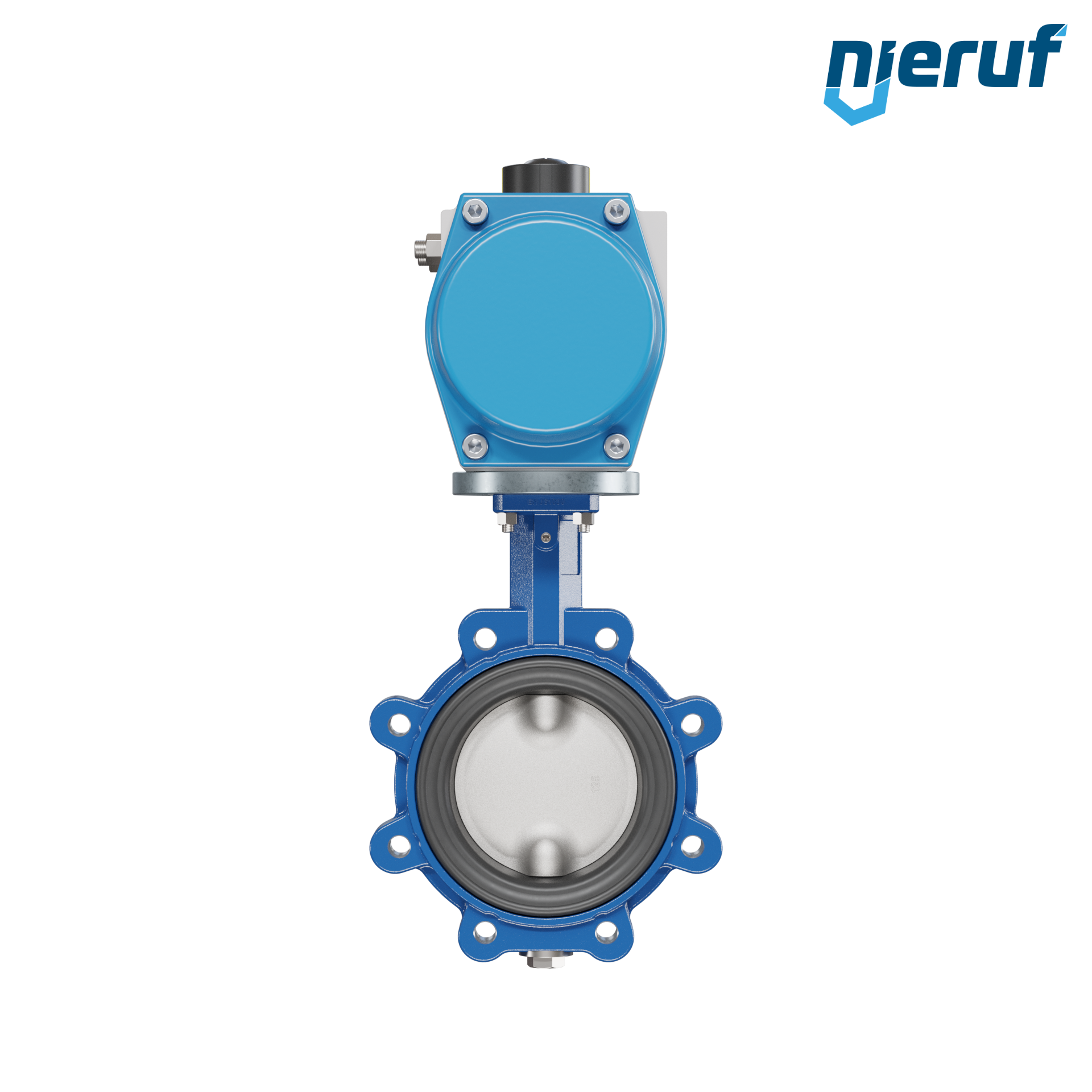 Butterfly valve DN 125 AK02 NBR-70-black DVGW gas pneumatic actuator single acting normally closed