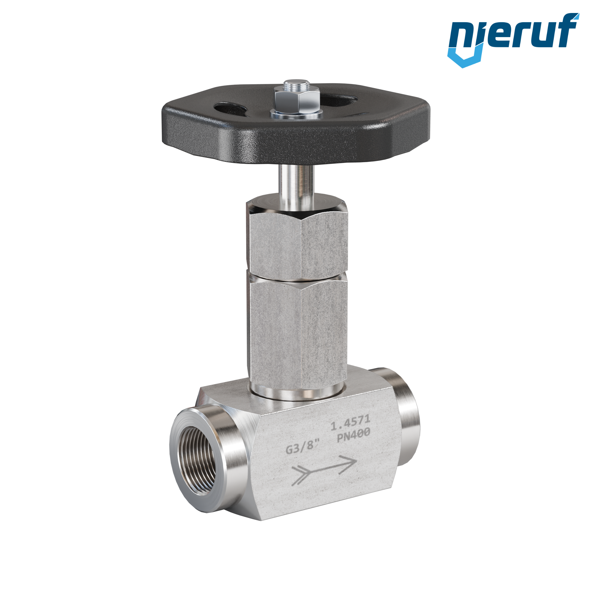 needle valve for steam 3/8" inch NV03 stainless steel 1.4571