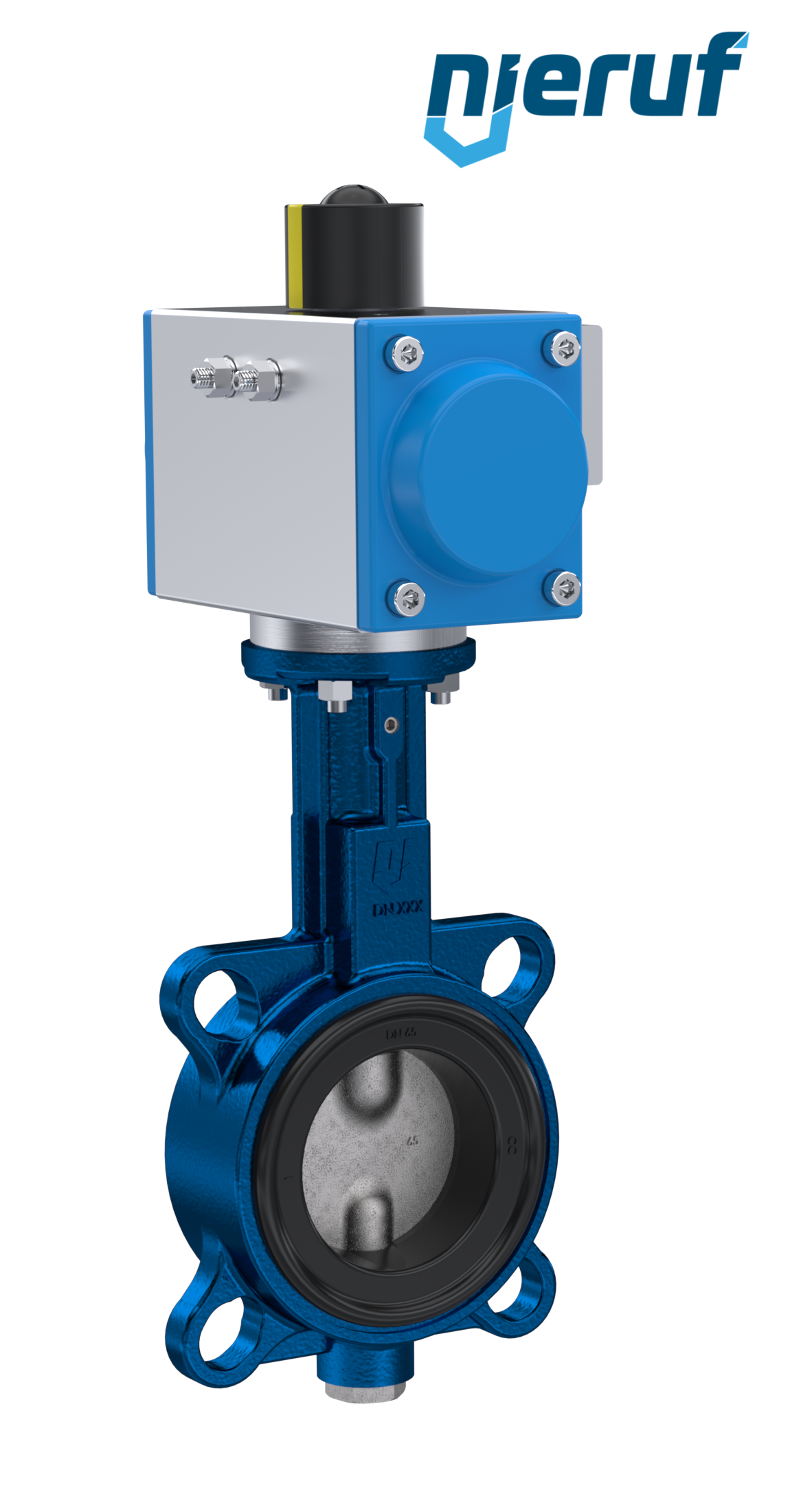 Butterfly valve DN 65 AK01 FPM pneumatic actuator double acting