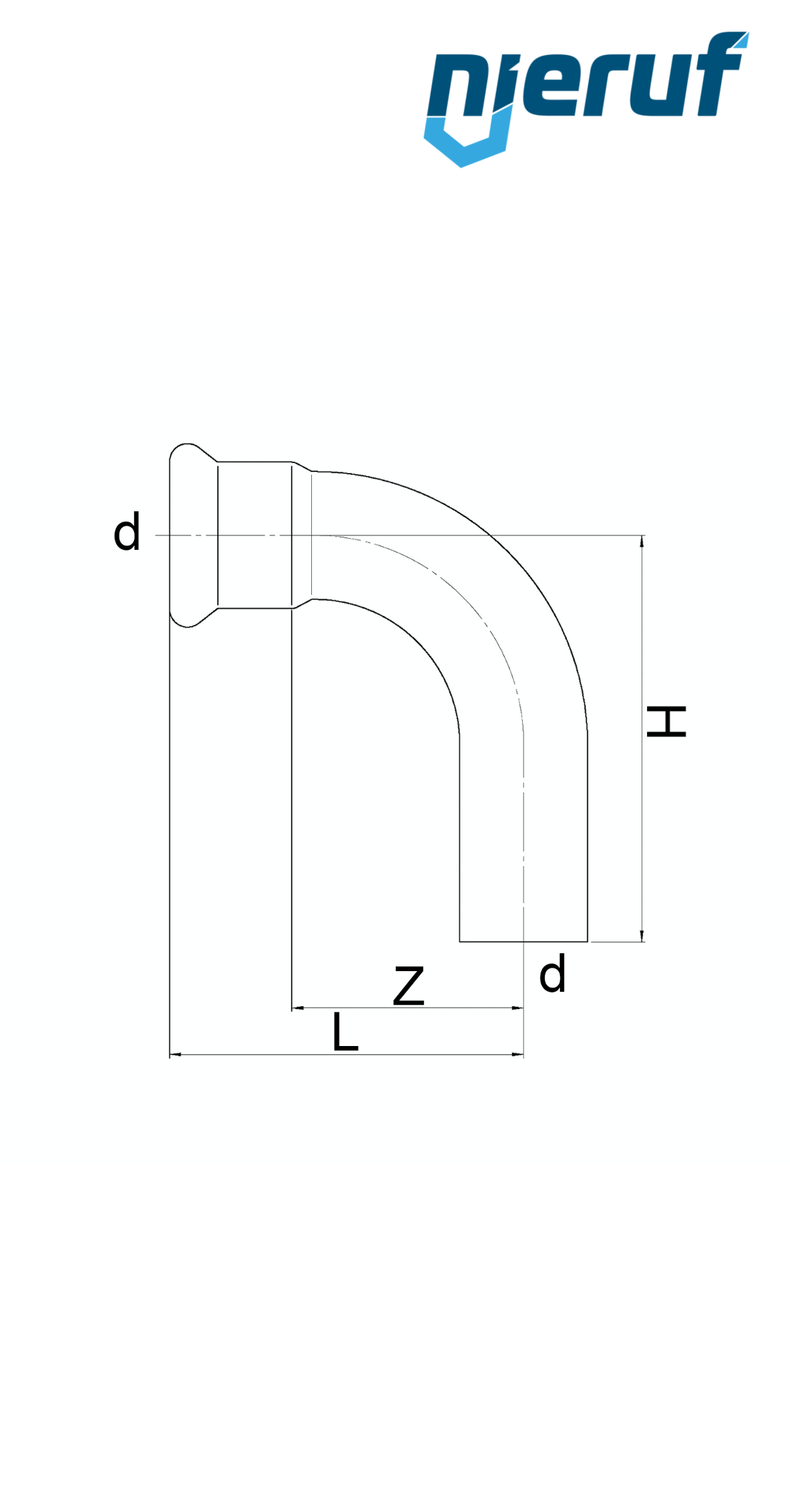 Elbow 90° Pressfitting F x M DN15 - 18,0 mm stainless steel