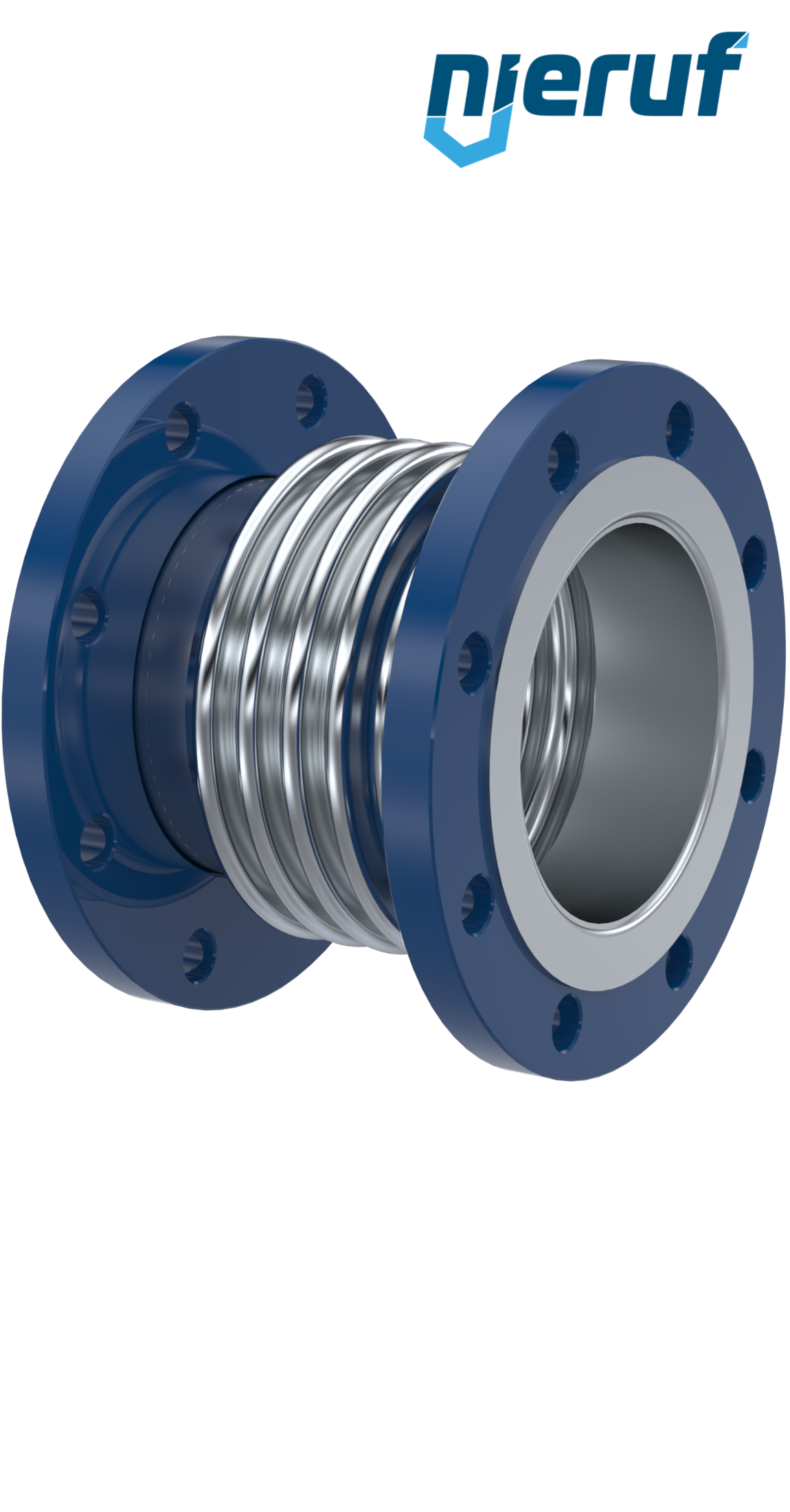 Axial expansion joint DN125 type KP05 flared flanges and stainless steel-bellows