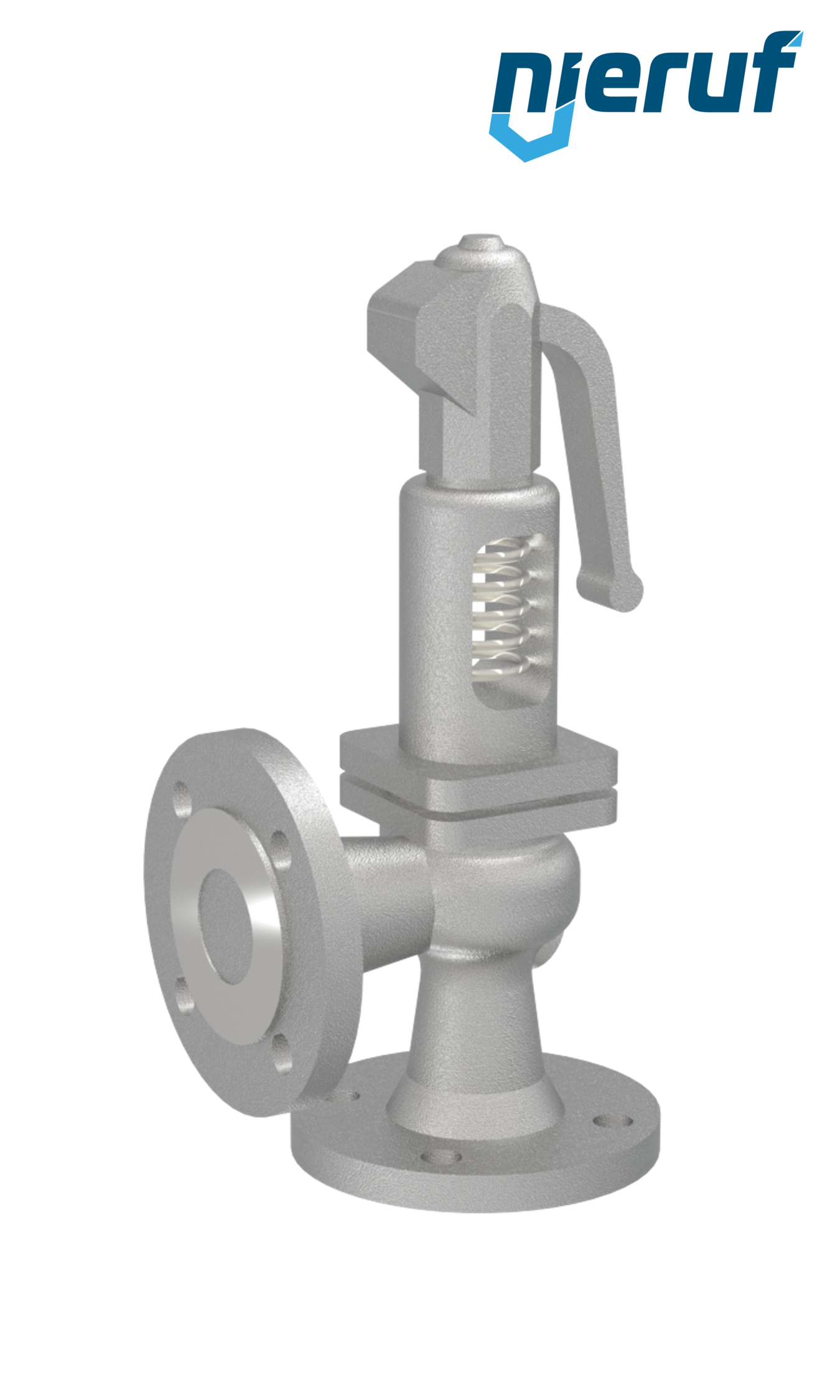 flange-safety valve DN100/DN100 SF0102, cast iron EN-JL1040 metal, with lever