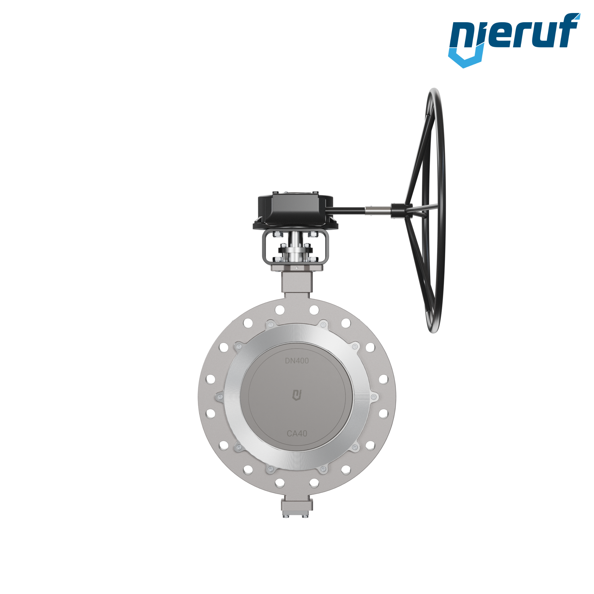 Triple offset butterfly-valve stainless steel AK14 DN 400 ANSI150 worm gear