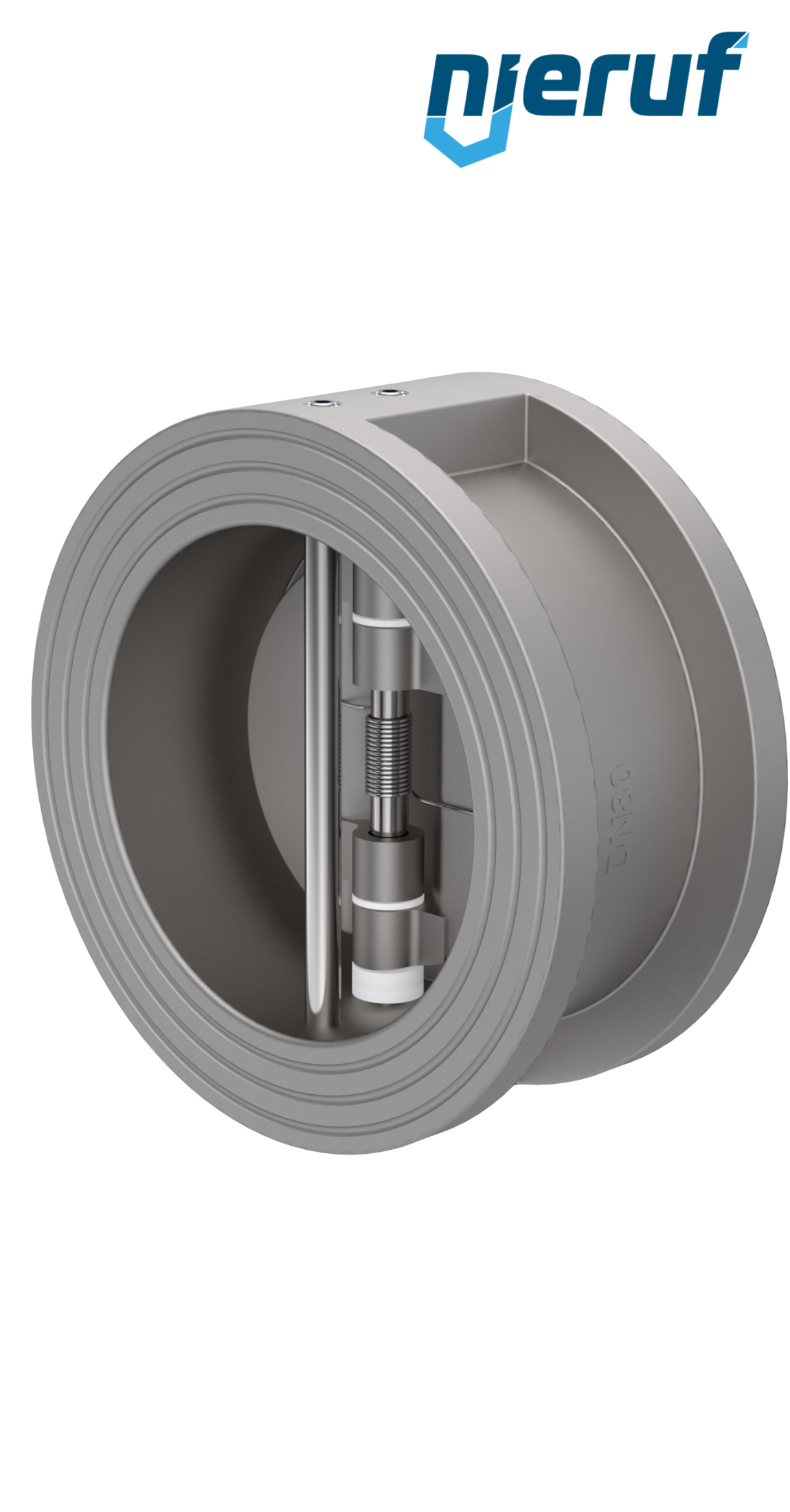 dual plate check valve DN80 DR03 stainless steel 1.4408 FKM (Viton)