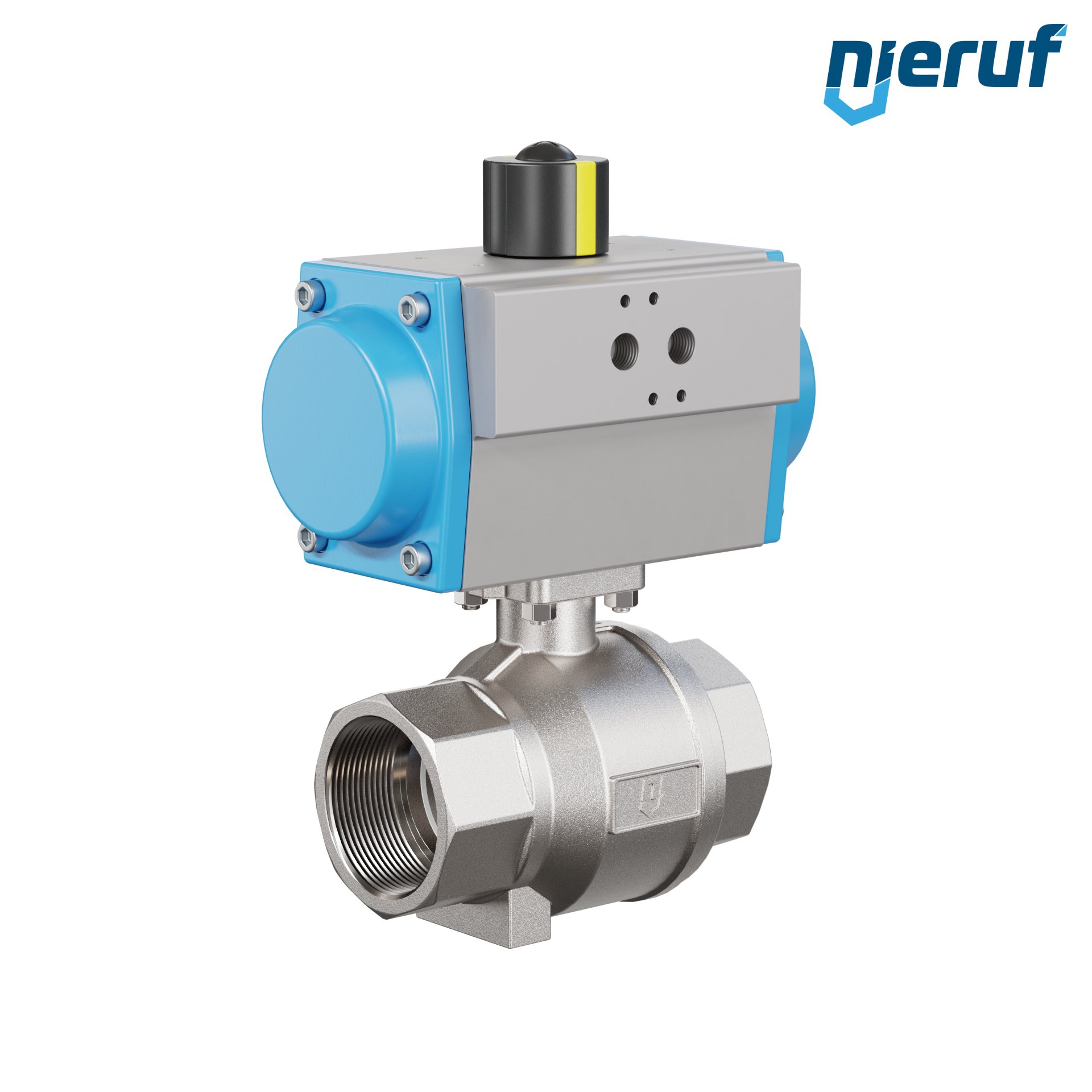 valvola a sfera pneumatica DN50 - 2" pollici azionamento rotativo a effetto semplice apertura a molla PK02