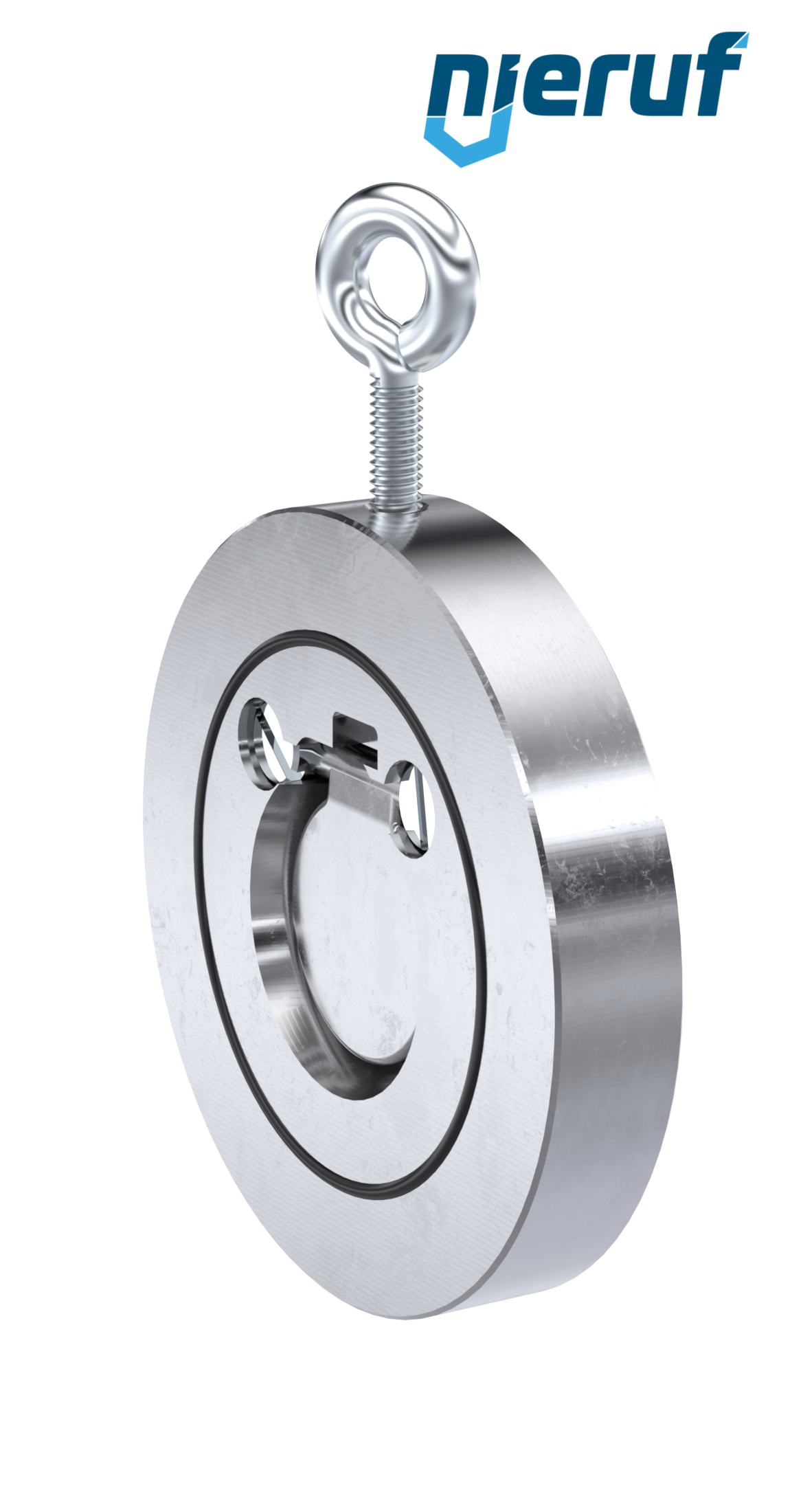 swing check valve DN32 ZR01 steel 1.0460 / A 105, zinc plated FKM (Viton)