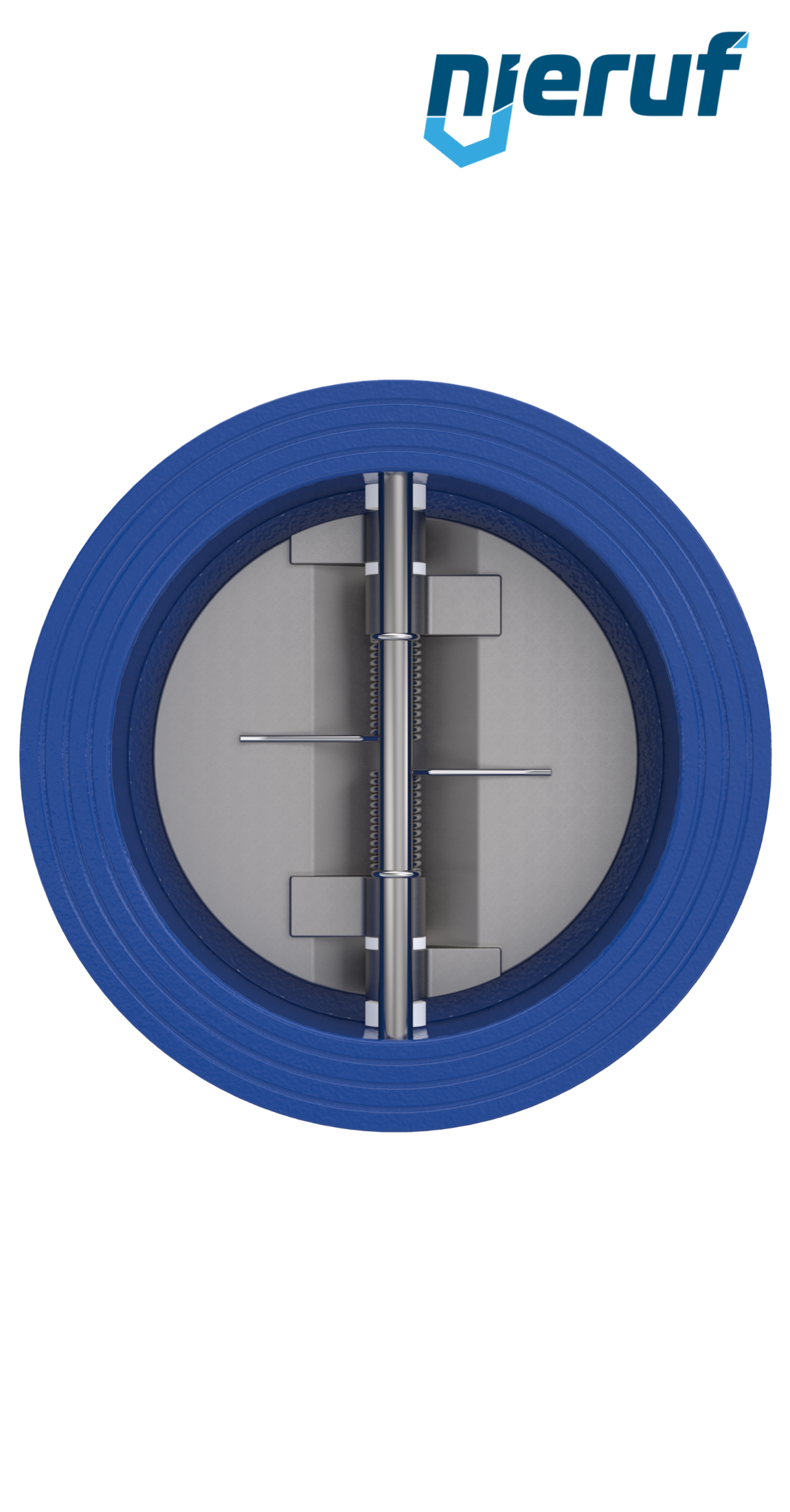 dual plate check valve DN125 DR02 GGG40 epoxyd plated blue 180µm EPDM