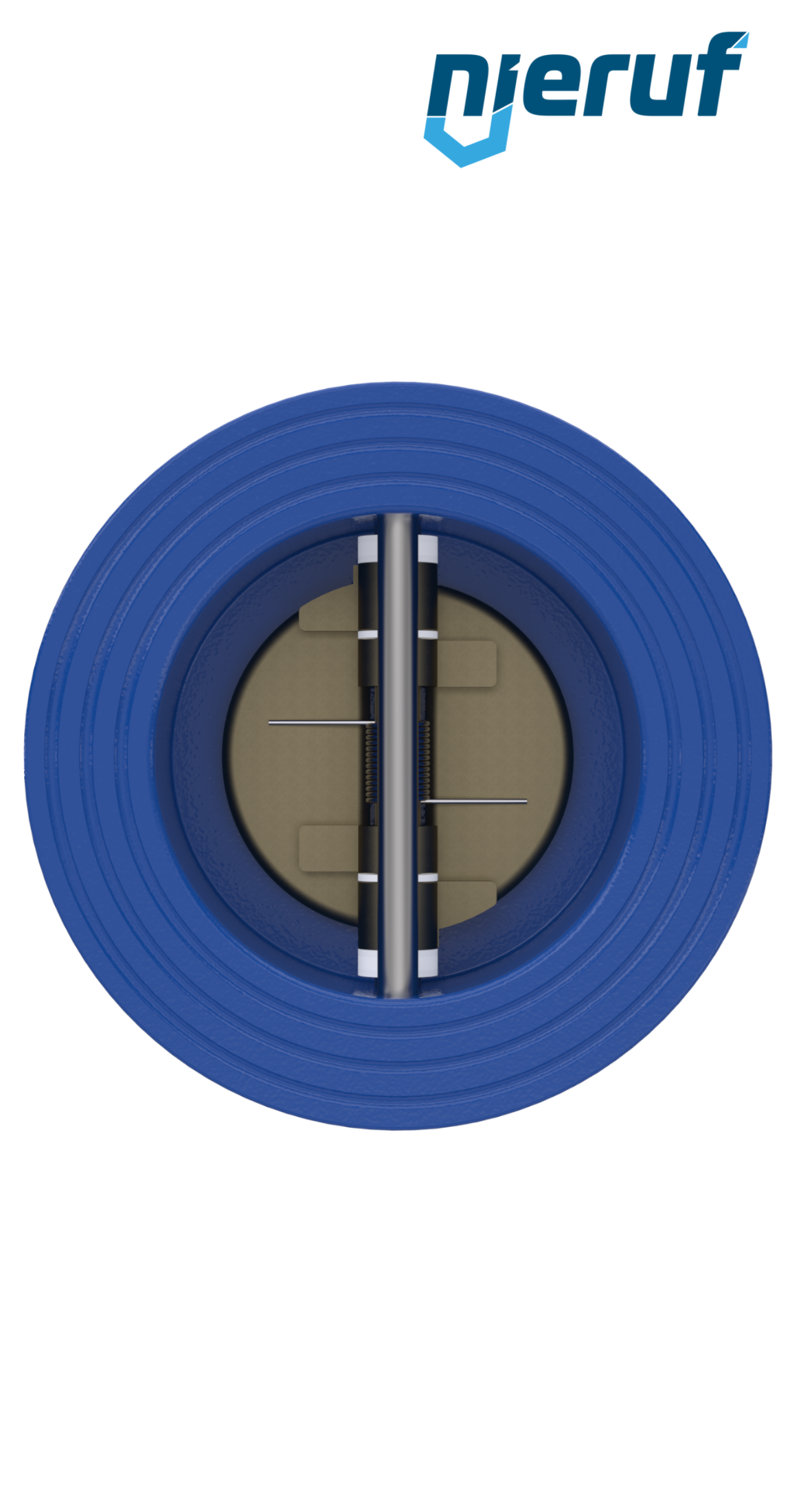 dual plate check valve DN50 DR04 GGG40 epoxyd plated blue 180µm EPDM