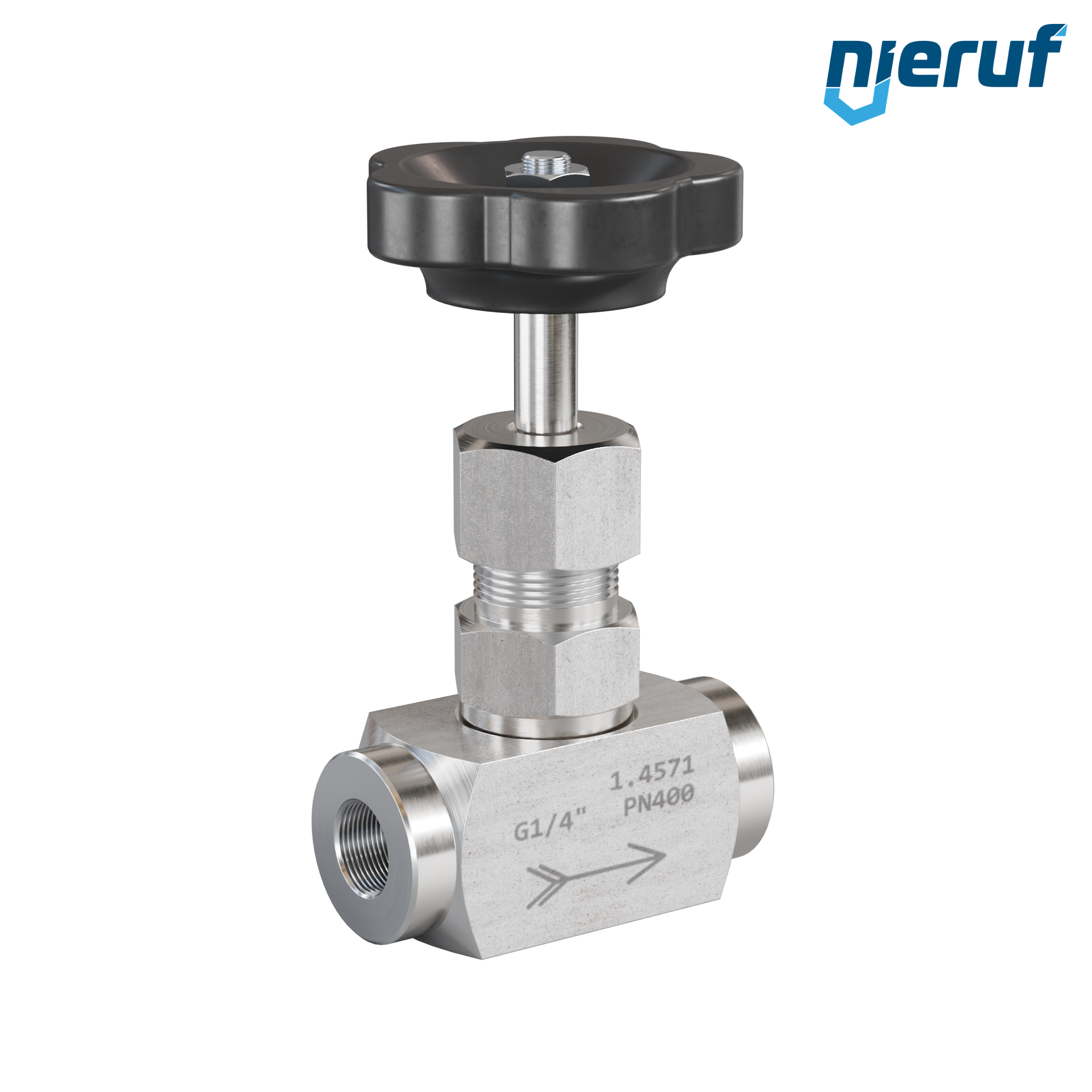 high pressure needle valve  1/4" inch NV01 stainless steel 1.4571