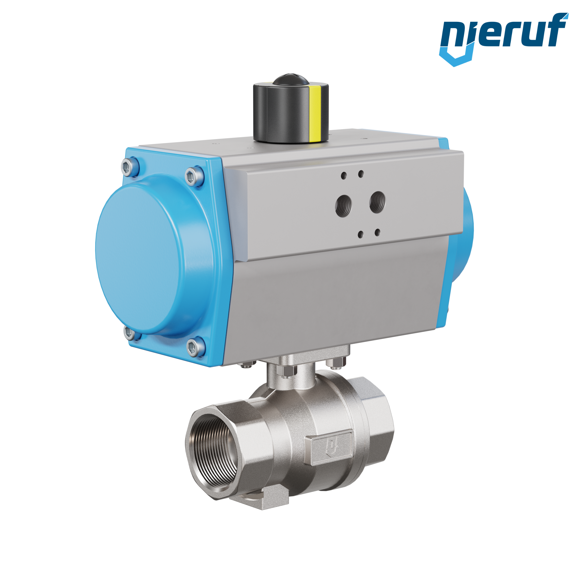 drinking water pneumatic-ball valve DN32 - 1 1/4" inch actuator single acting normally closed PK02