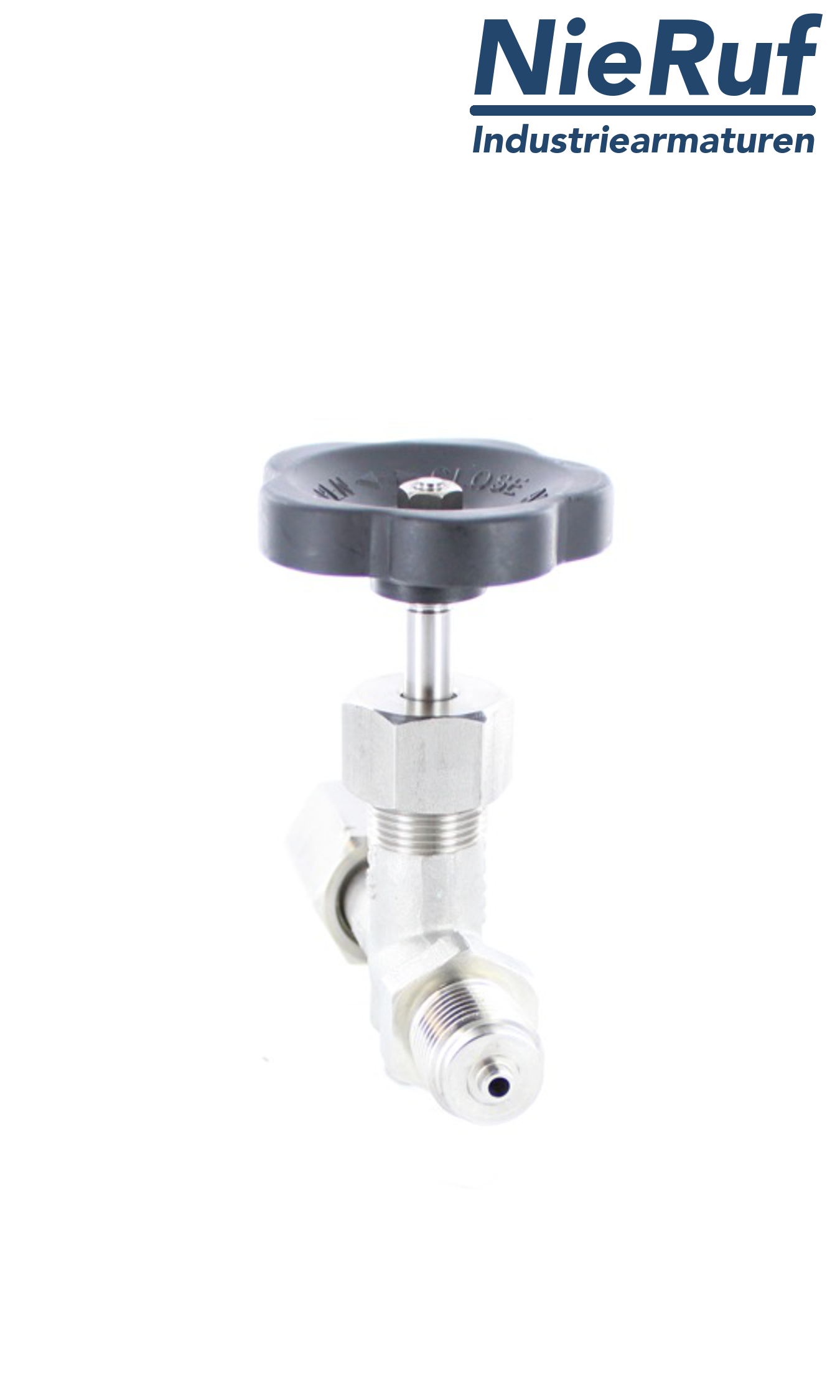 manometer gauge valves male thread x adapter for instrument holder with nut adjustable DIN 16270 stainless steel 1.4571 400 bar