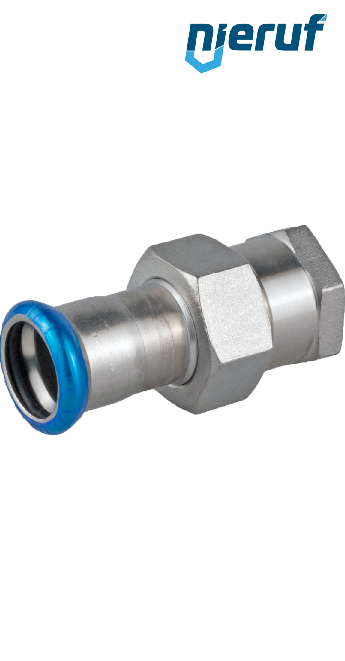 Union Coupling Pressfitting F DN15 - 18,0 mm female thread 3/4" inch stainless steel