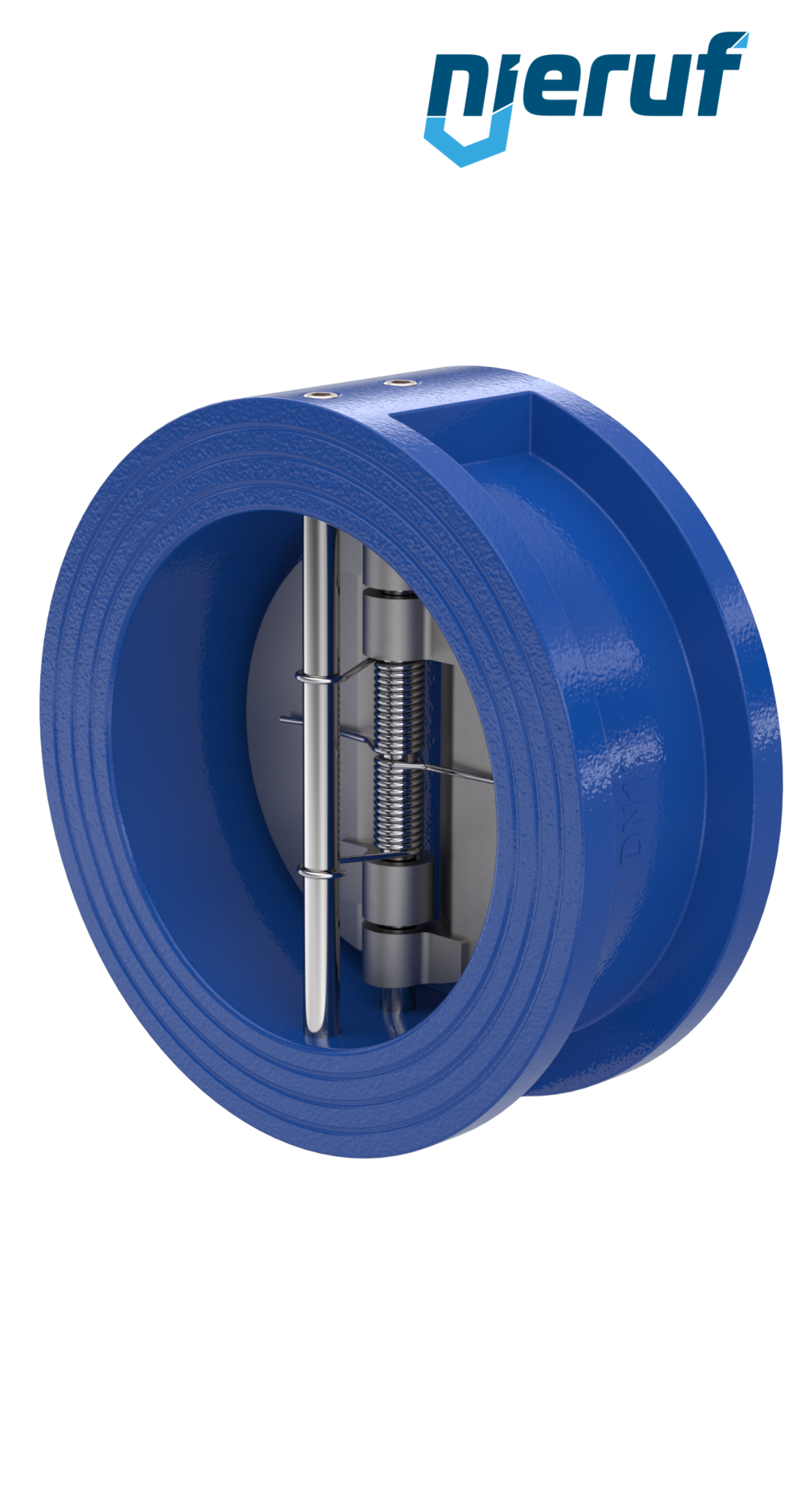 dual plate check valve DN100 DR01 GGG40 epoxyd plated blue 180µm EPDM