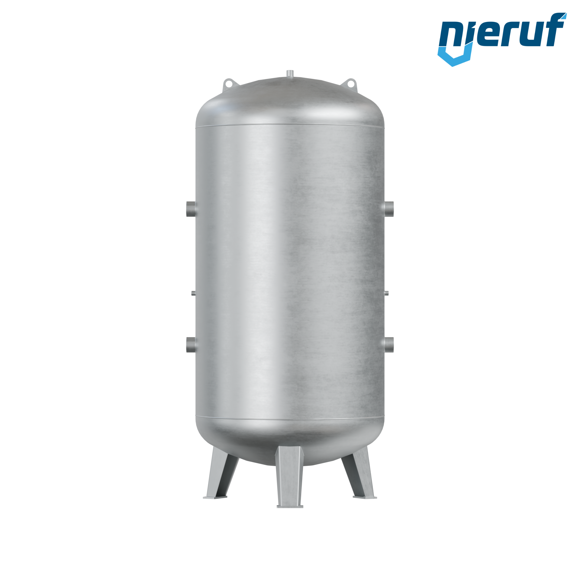Pressure vessel vertical BE01 2000 liter, 0-16 bar, steel primed
