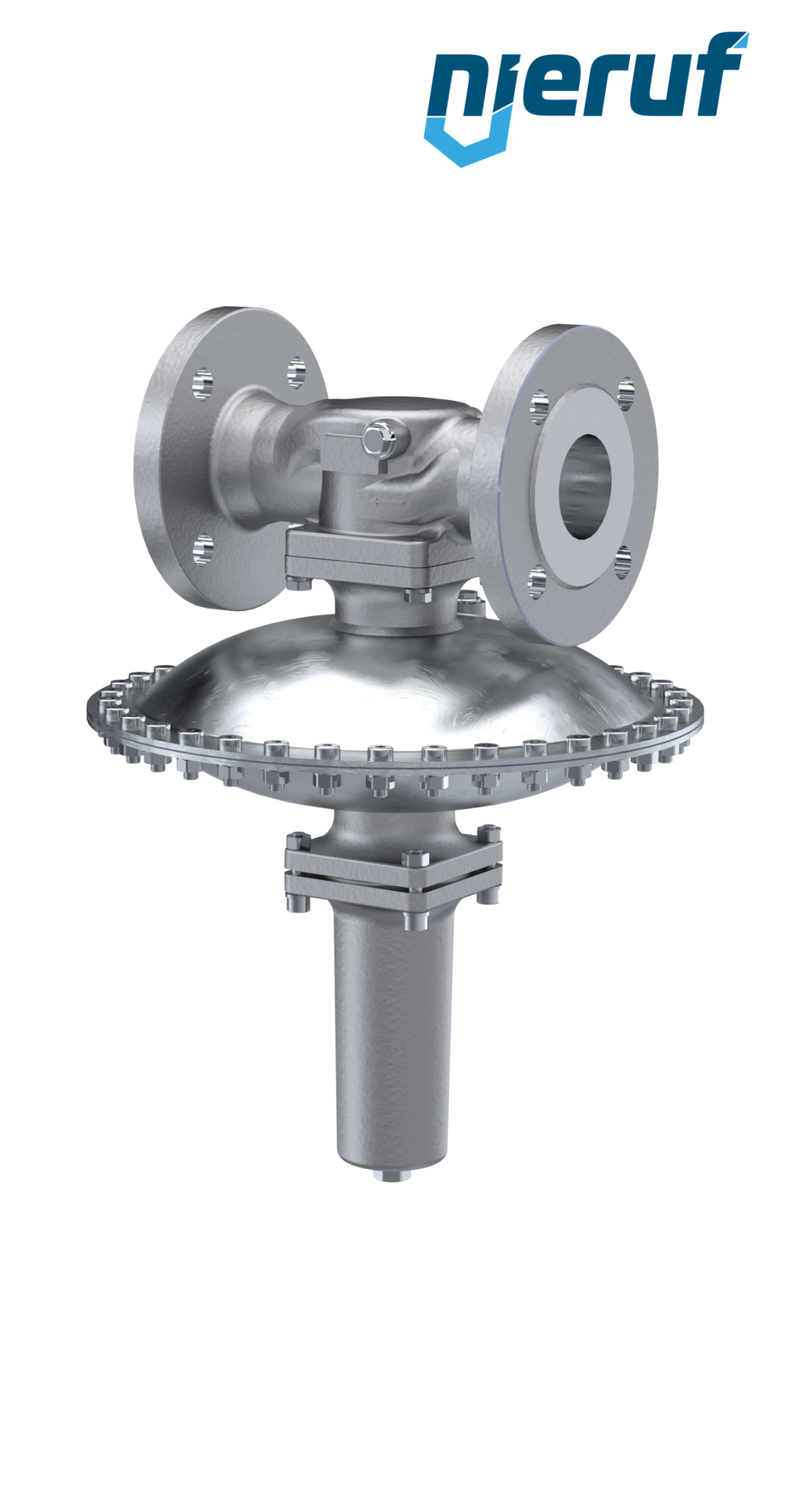 mbar pressure reducer DN50 DM23 flange DIN EN 1092 stainless steel FKM 30 - 500 mbar