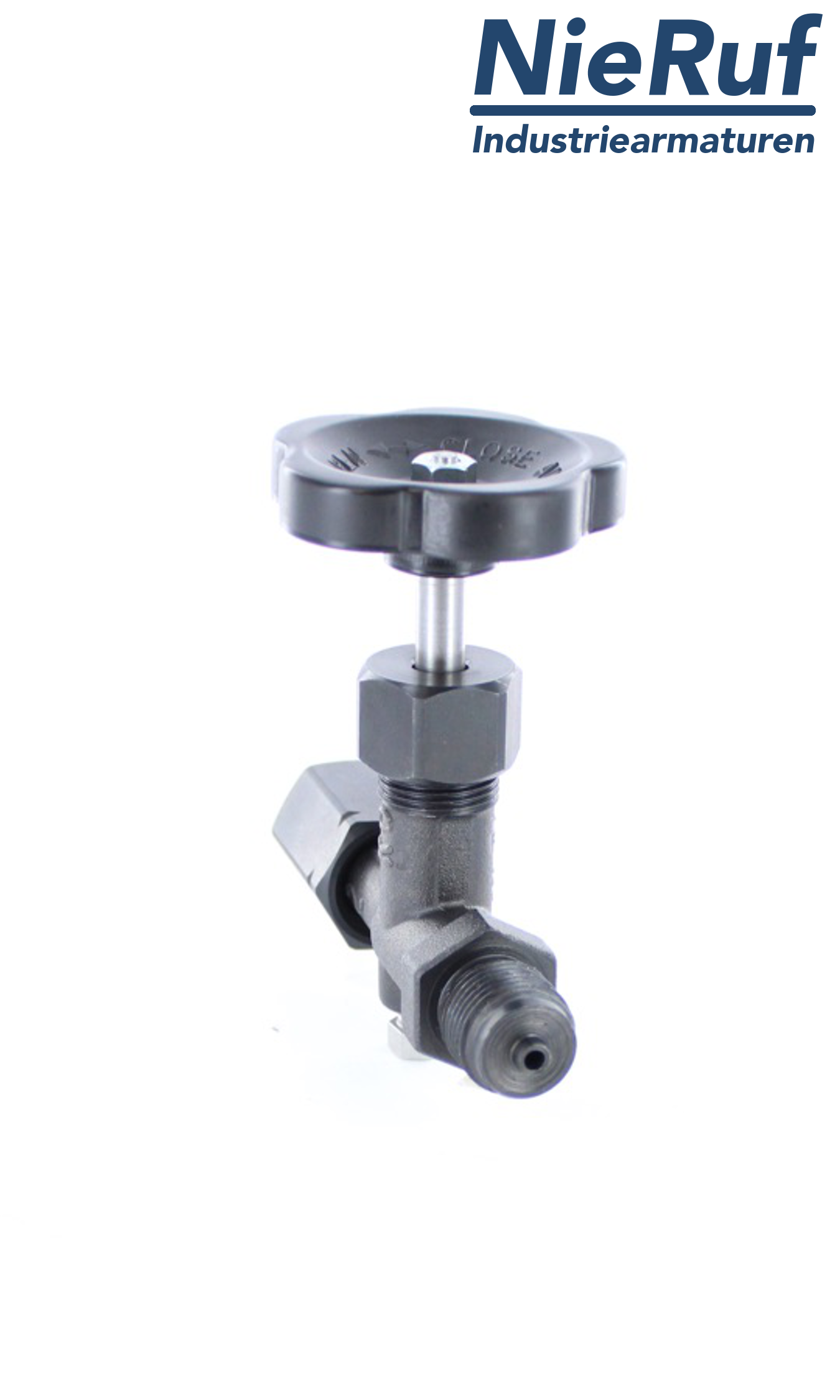 manometer gauge valves male thread x adapter for instrument holder with nut adjustable DIN 16270 steel 1.0460 400 bar