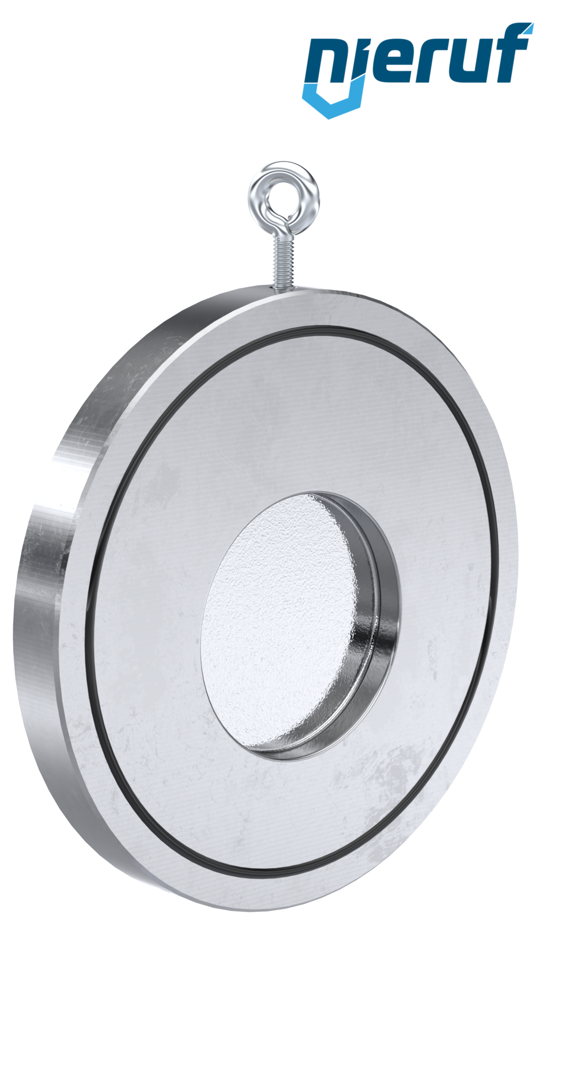 swing check valve with spring DN100 ZR03 steel 1.0460 / A 105, zinc plated EPDM