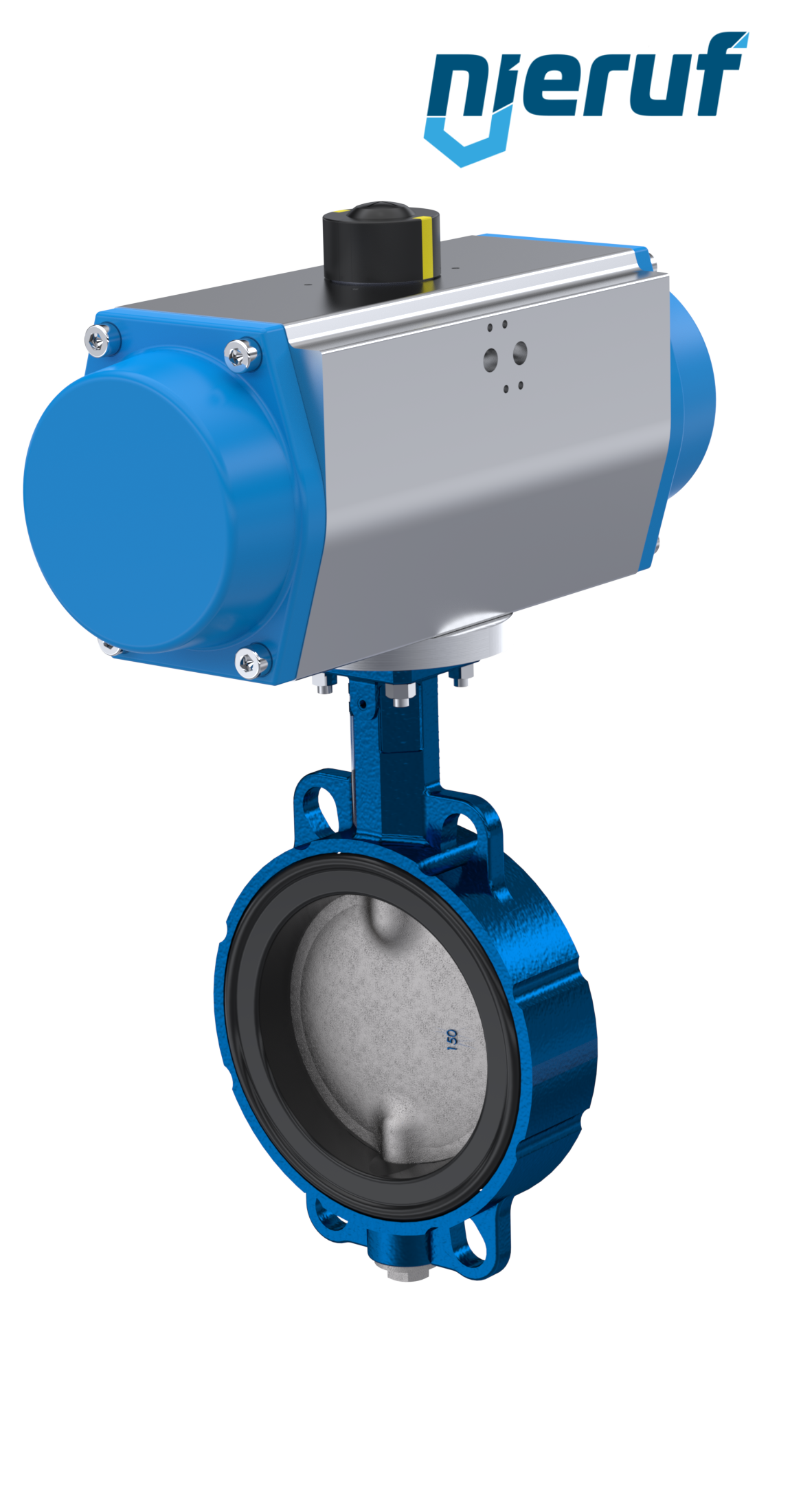 Butterfly valve DN 200 AK01 EPDM DVGW drinking water, WRAS, ACS, W270 pneumatic actuator single acting