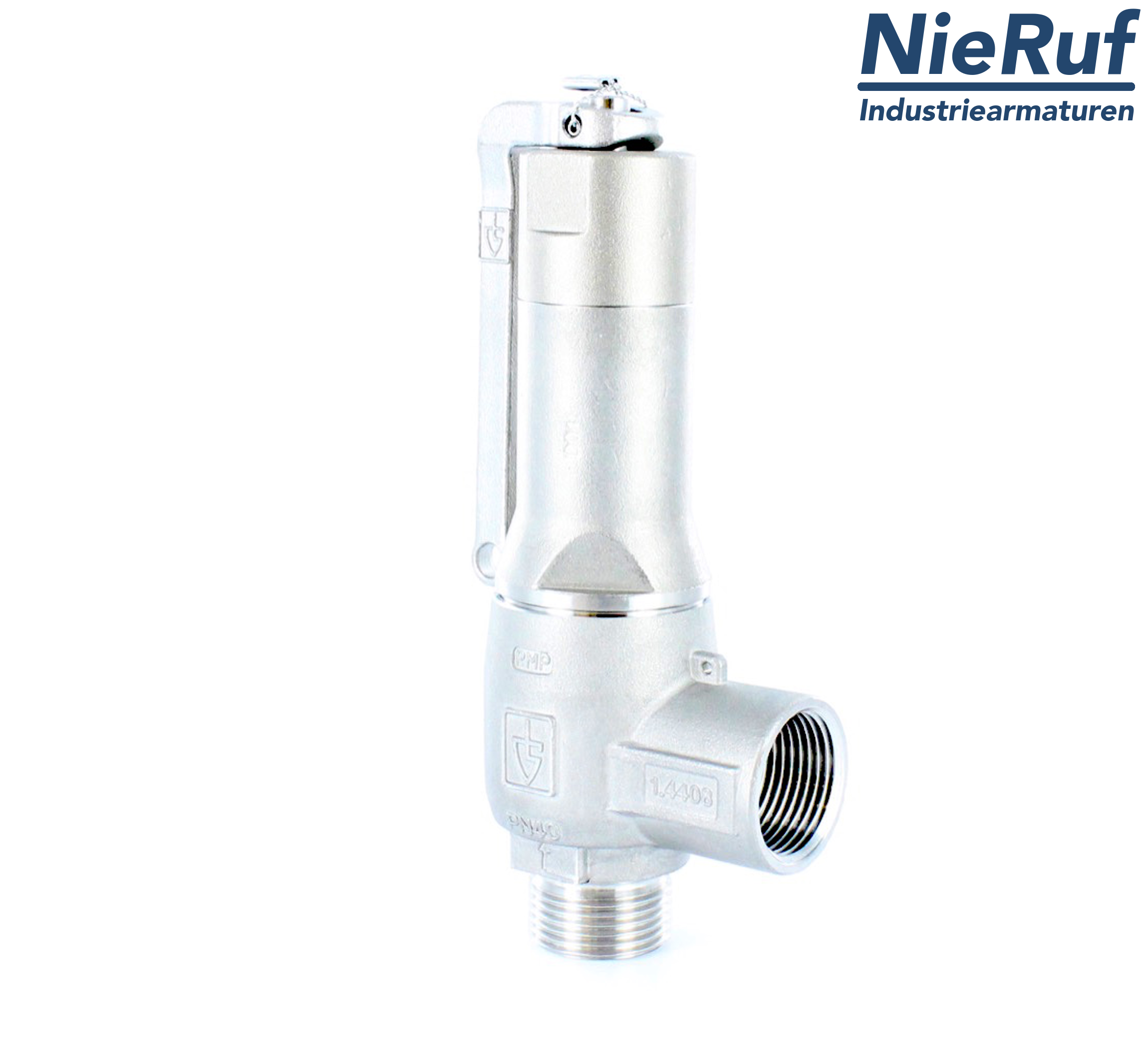 safety valve 1/2" m  x 1/2" fm SV13, stainless steel NBR, with lever
