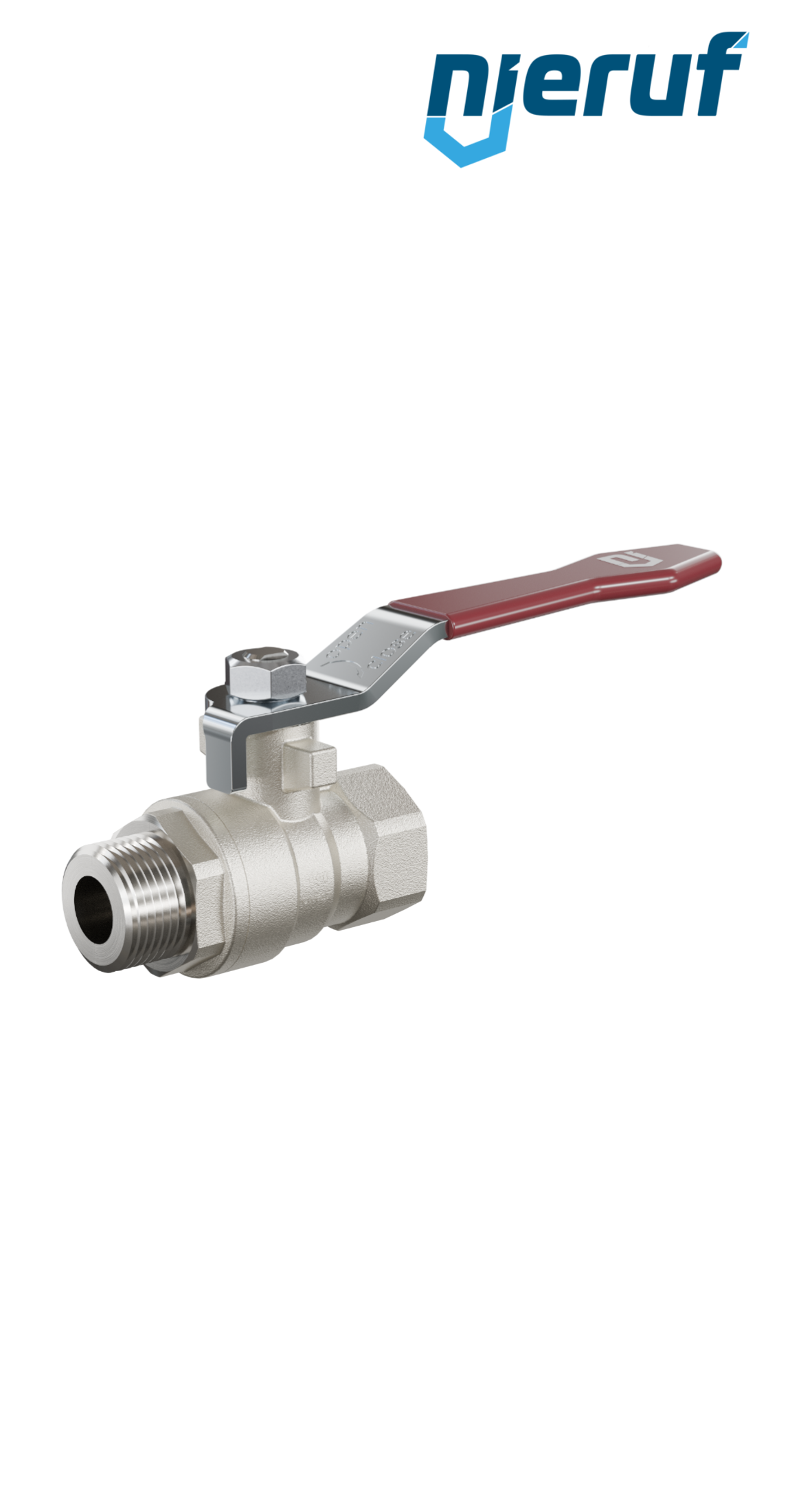2 way ball valve DN10 - 3/8" inch GK01 female x male thread