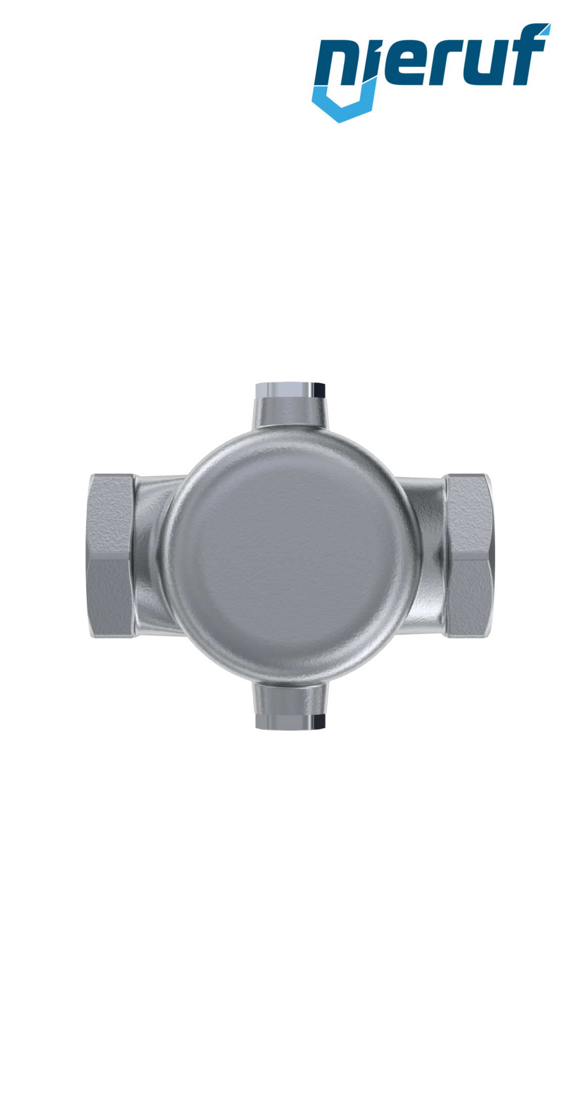 straightway form overflow valve 1" inch female UV07 stainless steel AISI 316L 0,5 - 2,0 bar
