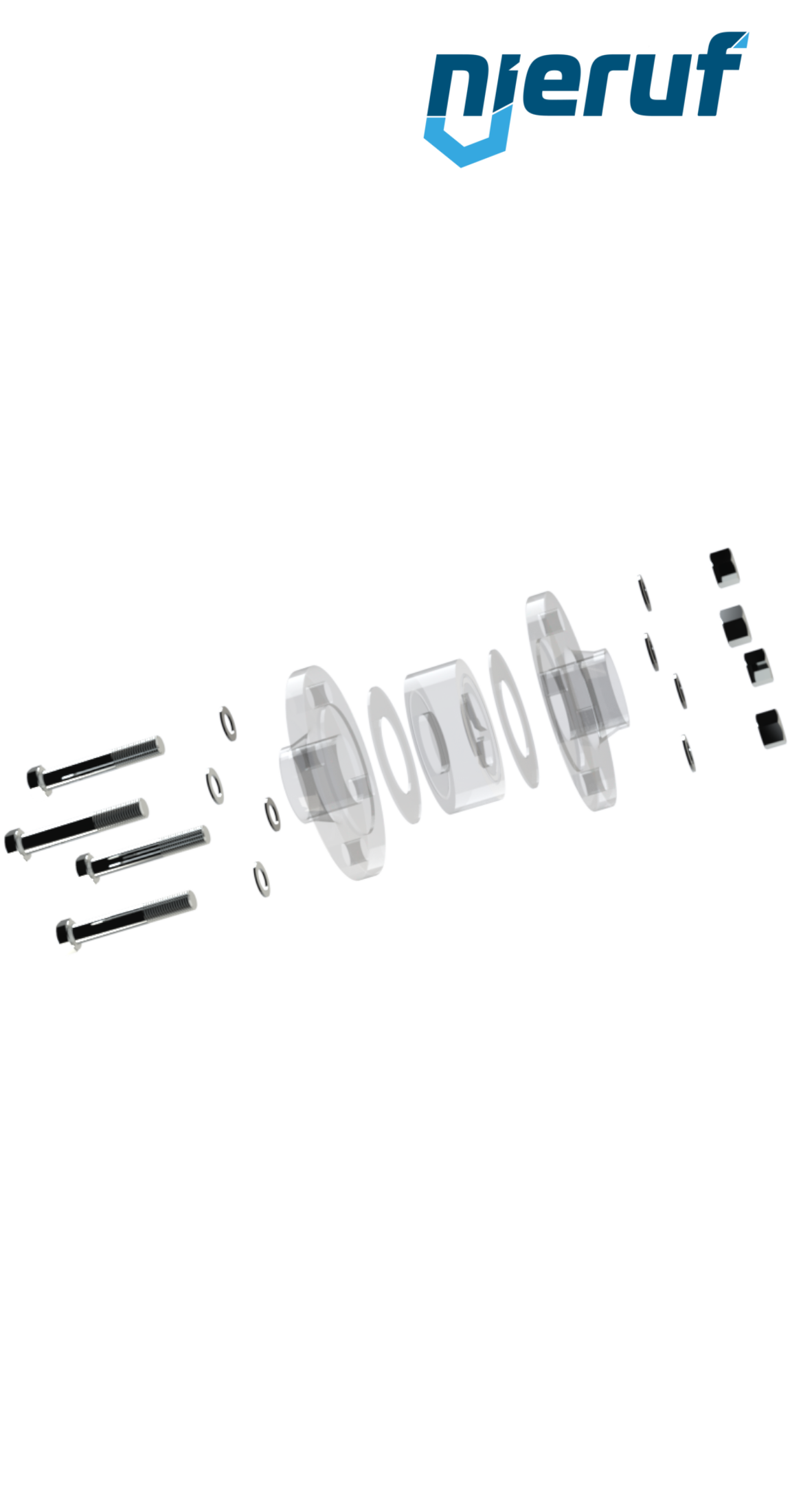 joint set check valve/flange DN15 - 1/2" Inch for flange PN10/16/25/40 stainless steel