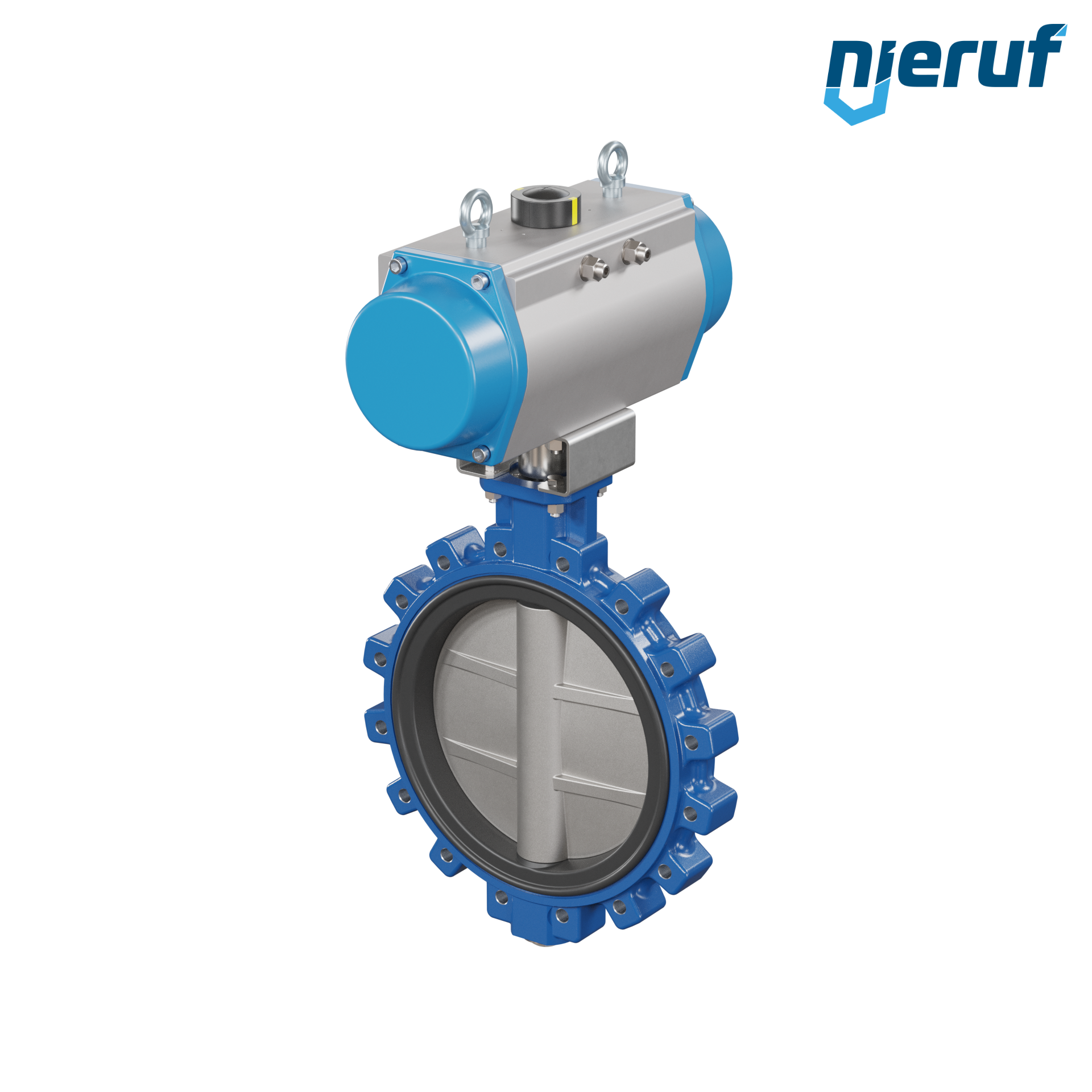 Butterfly valve DN 350 AK02 FPM pneumatic actuator double acting